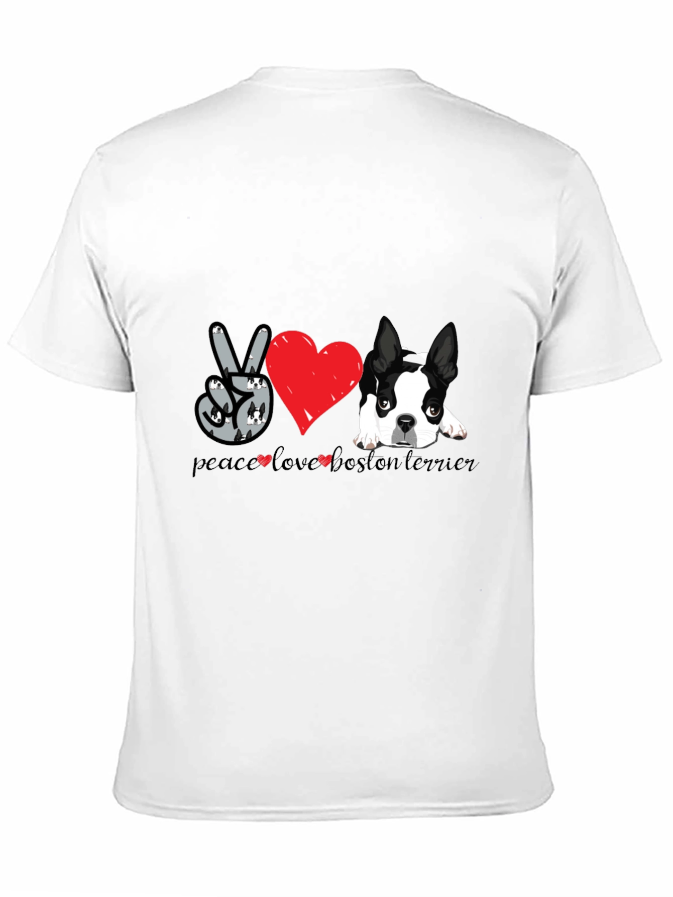 Peace Love Boston Terrier T-Shirt