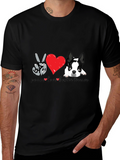 Peace Love Boston Terrier T-Shirt