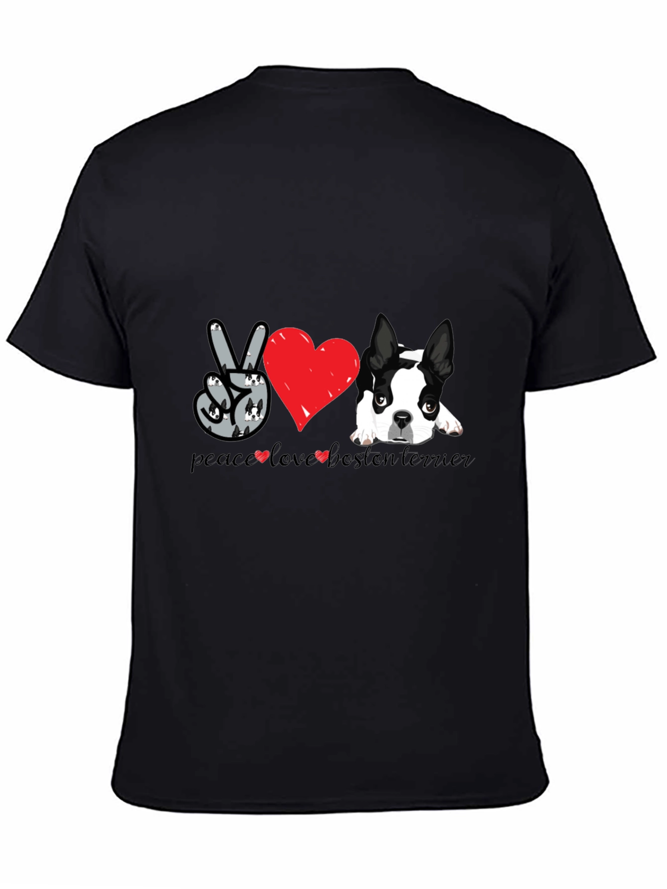 Peace Love Boston Terrier T-Shirt