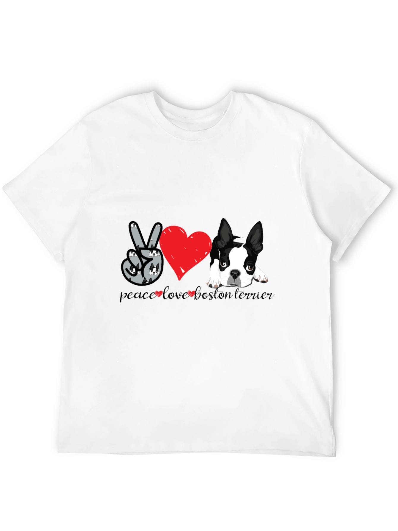 Peace Love Boston Terrier T-Shirt