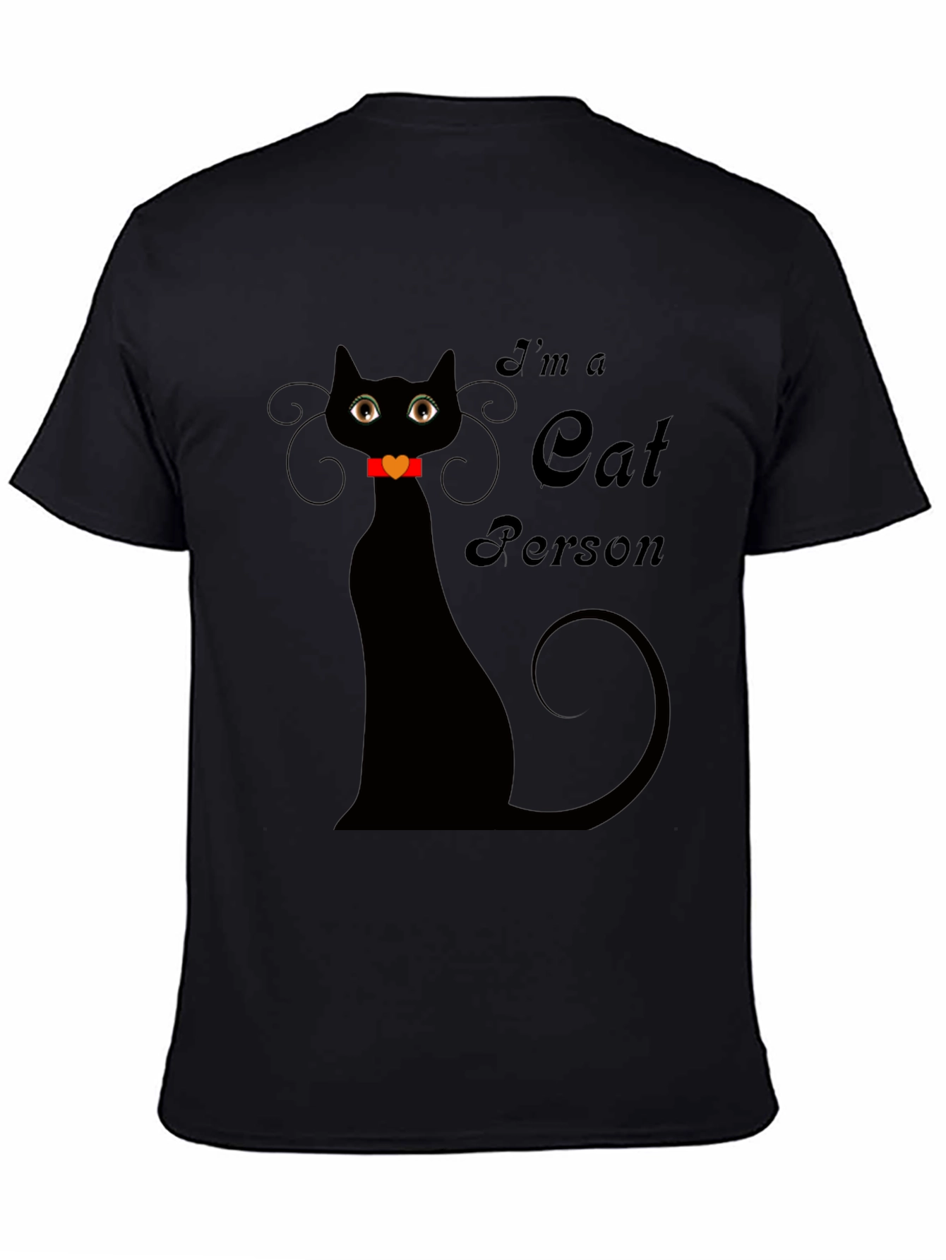 Im a Cat Person Black T-Shirt