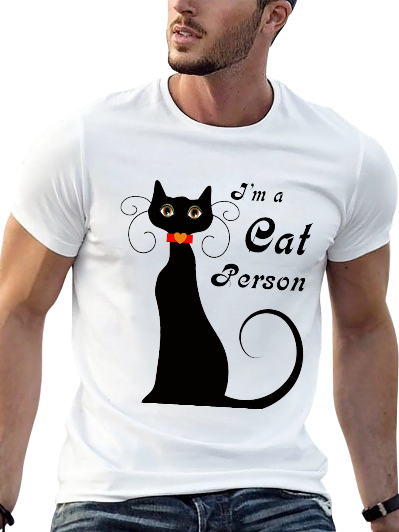 Im a Cat Person Black T-Shirt