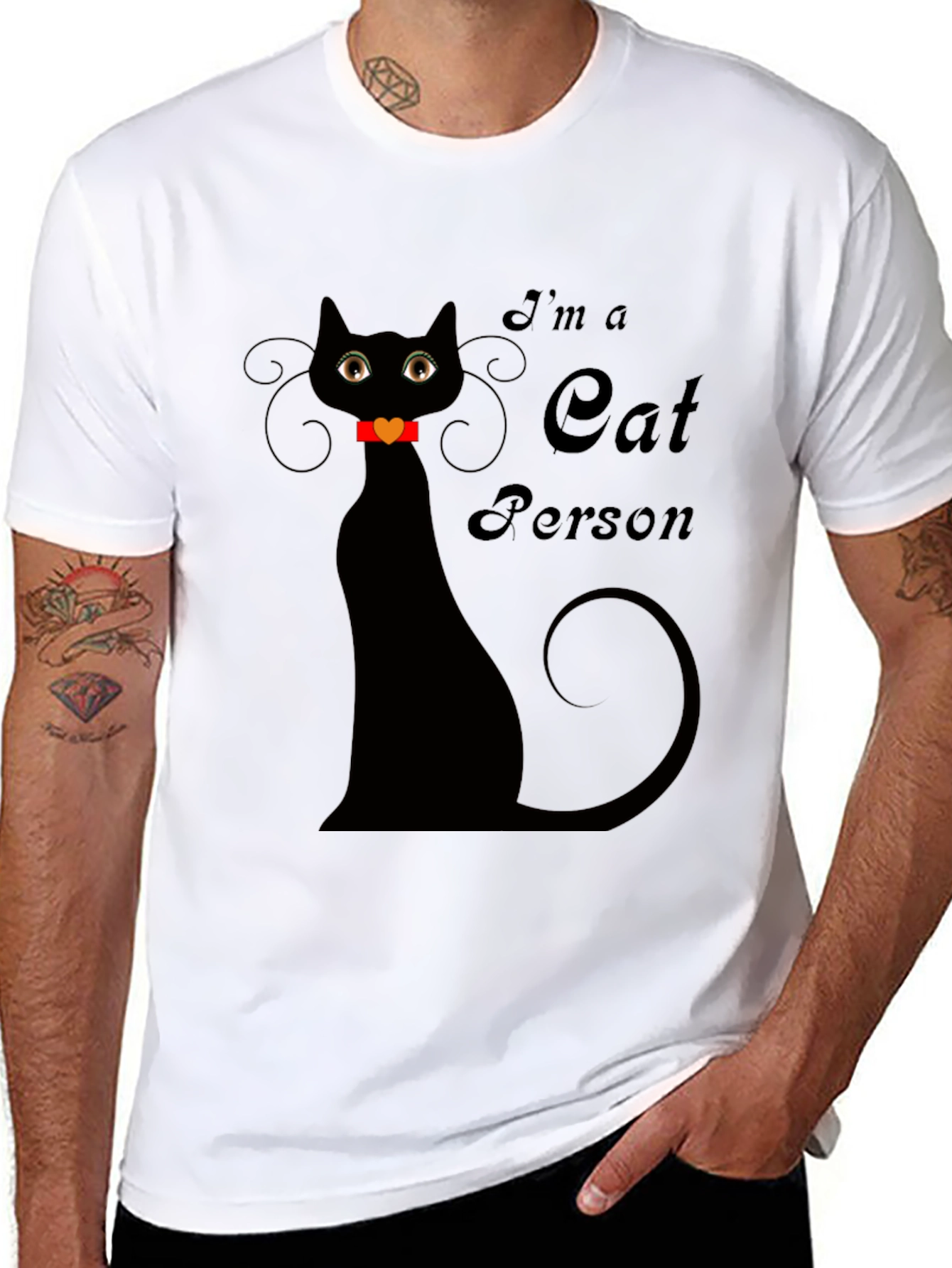 Im a Cat Person Black T-Shirt