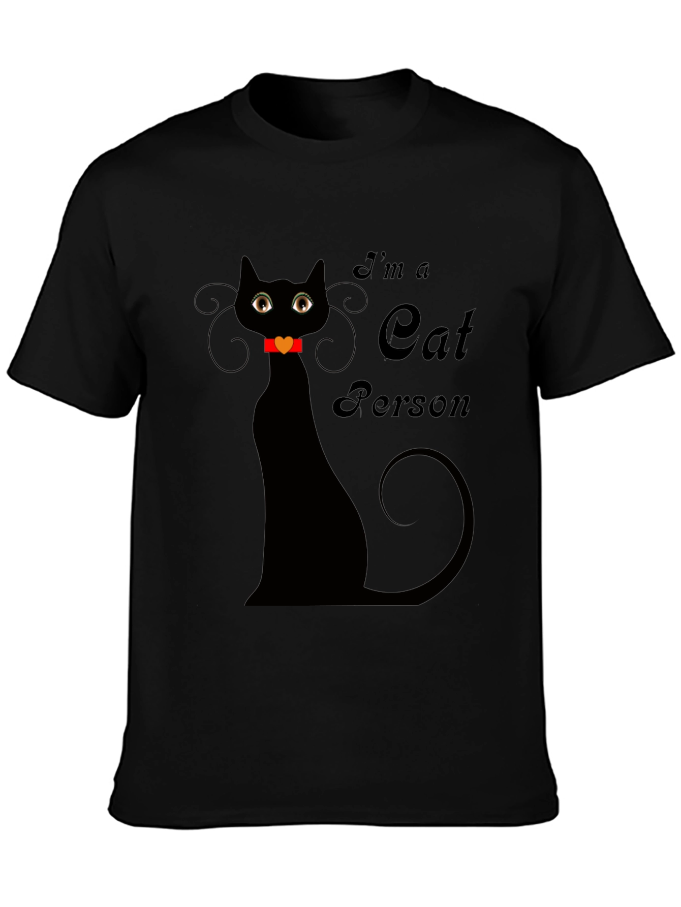 Im a Cat Person Black T-Shirt