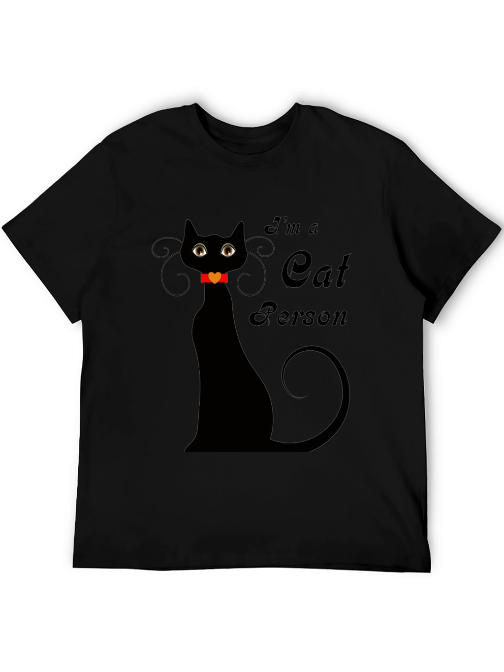 Im a Cat Person Black T-Shirt