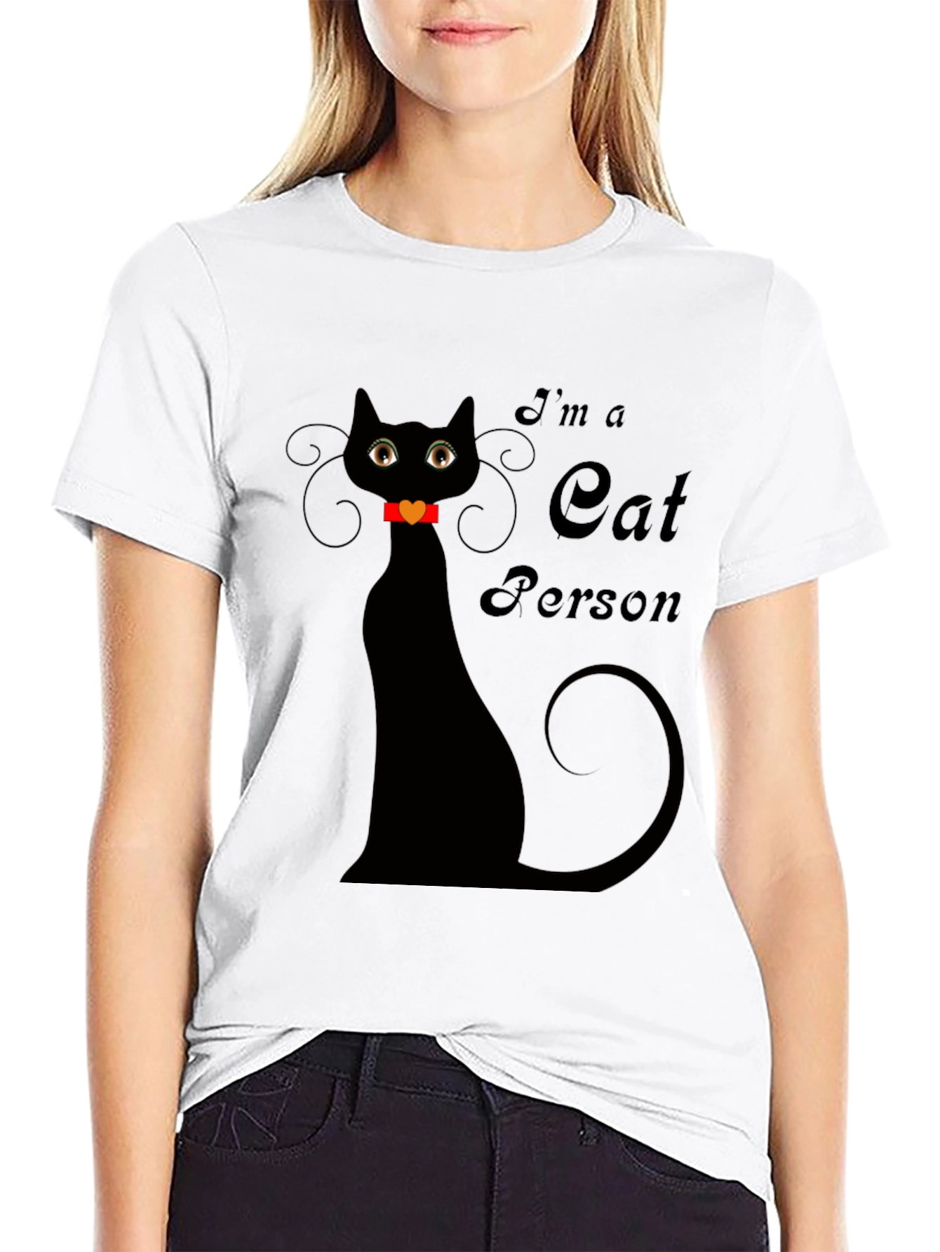 Im a Cat Person Black T-Shirt
