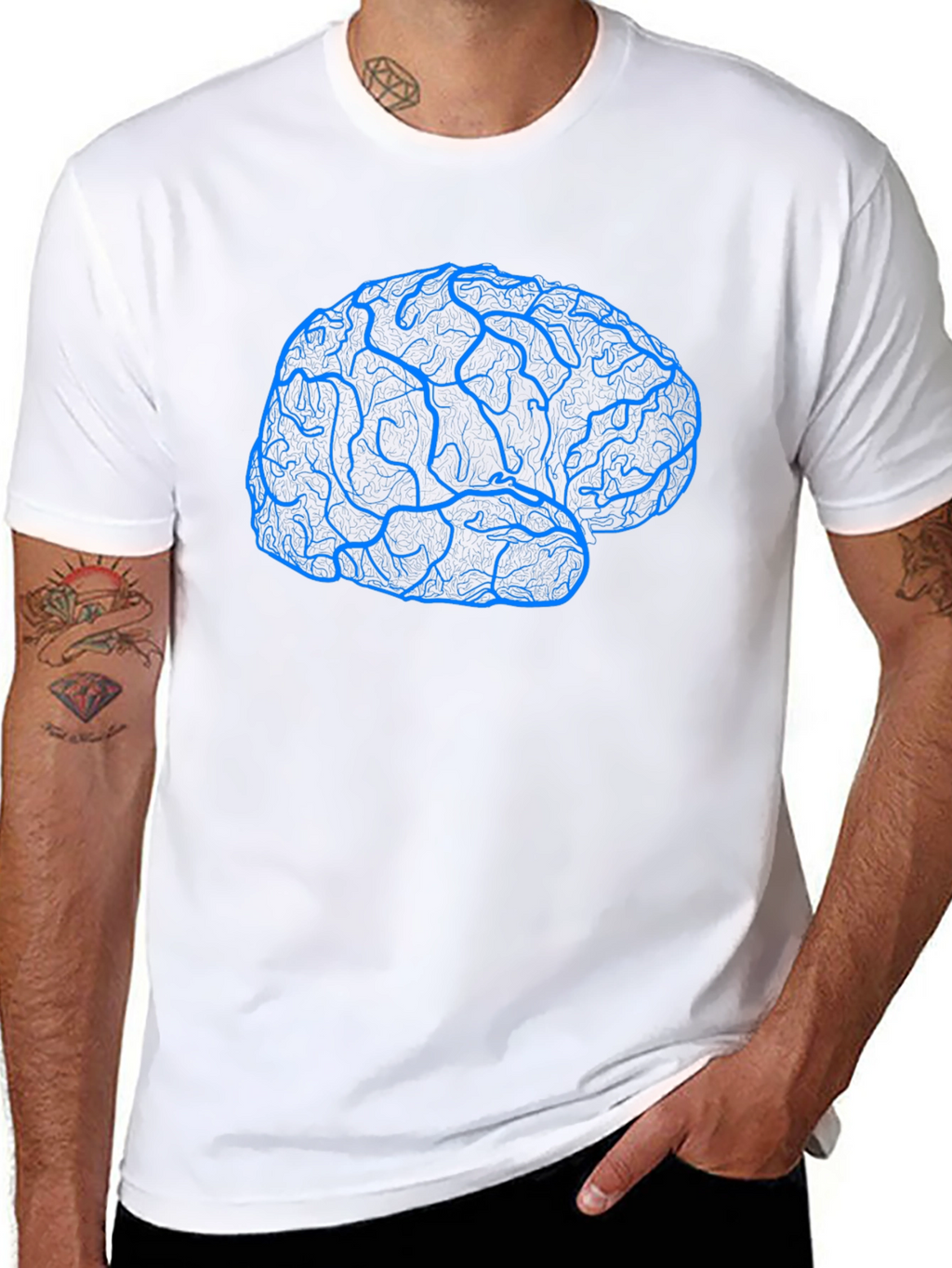 Brain Graphic T-Shirt - Smart & Stylish