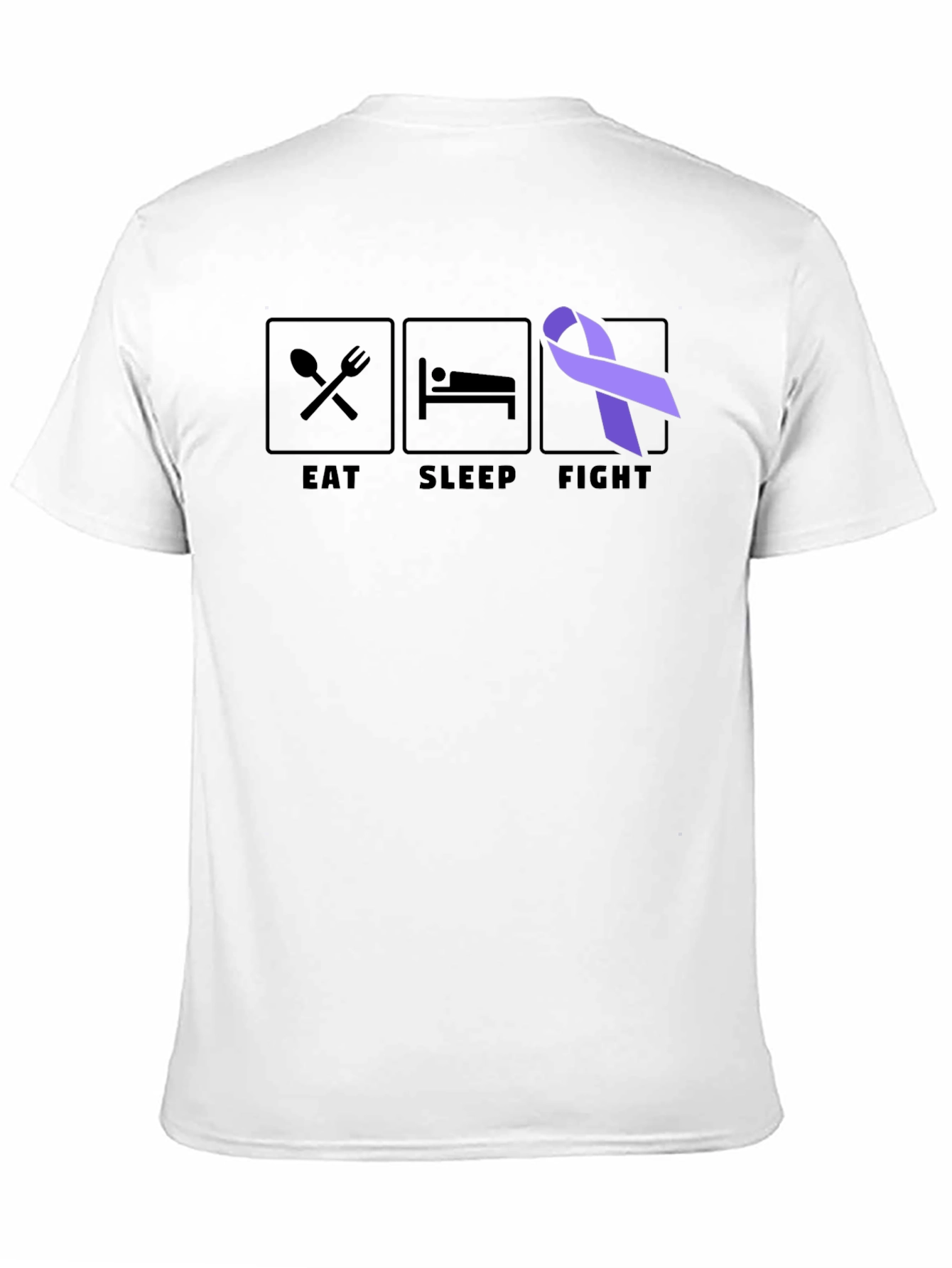 Eat Sleep Fight T-Shirt Cancer Awareness Tee