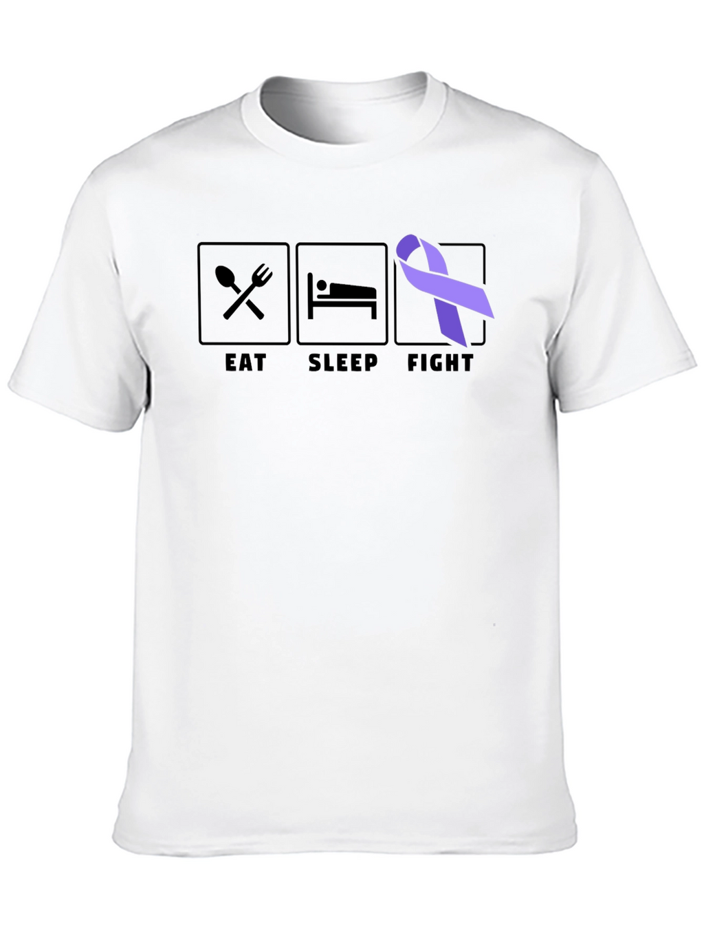 Eat Sleep Fight T-Shirt Cancer Awareness Tee