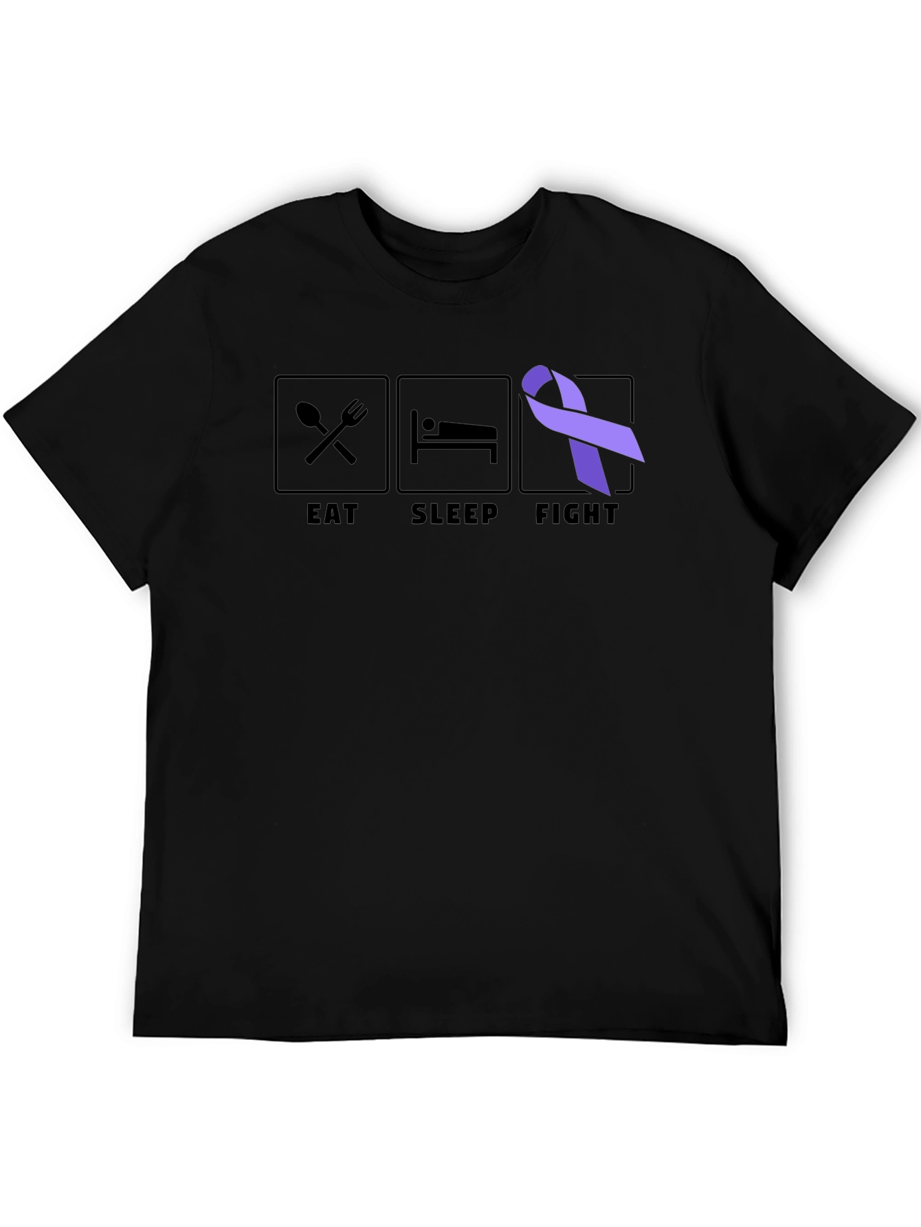 Eat Sleep Fight T-Shirt Cancer Awareness Tee