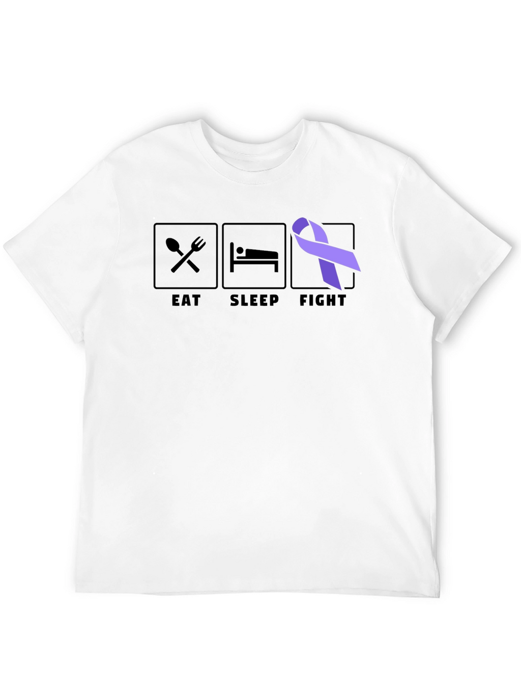 Eat Sleep Fight T-Shirt Cancer Awareness Tee