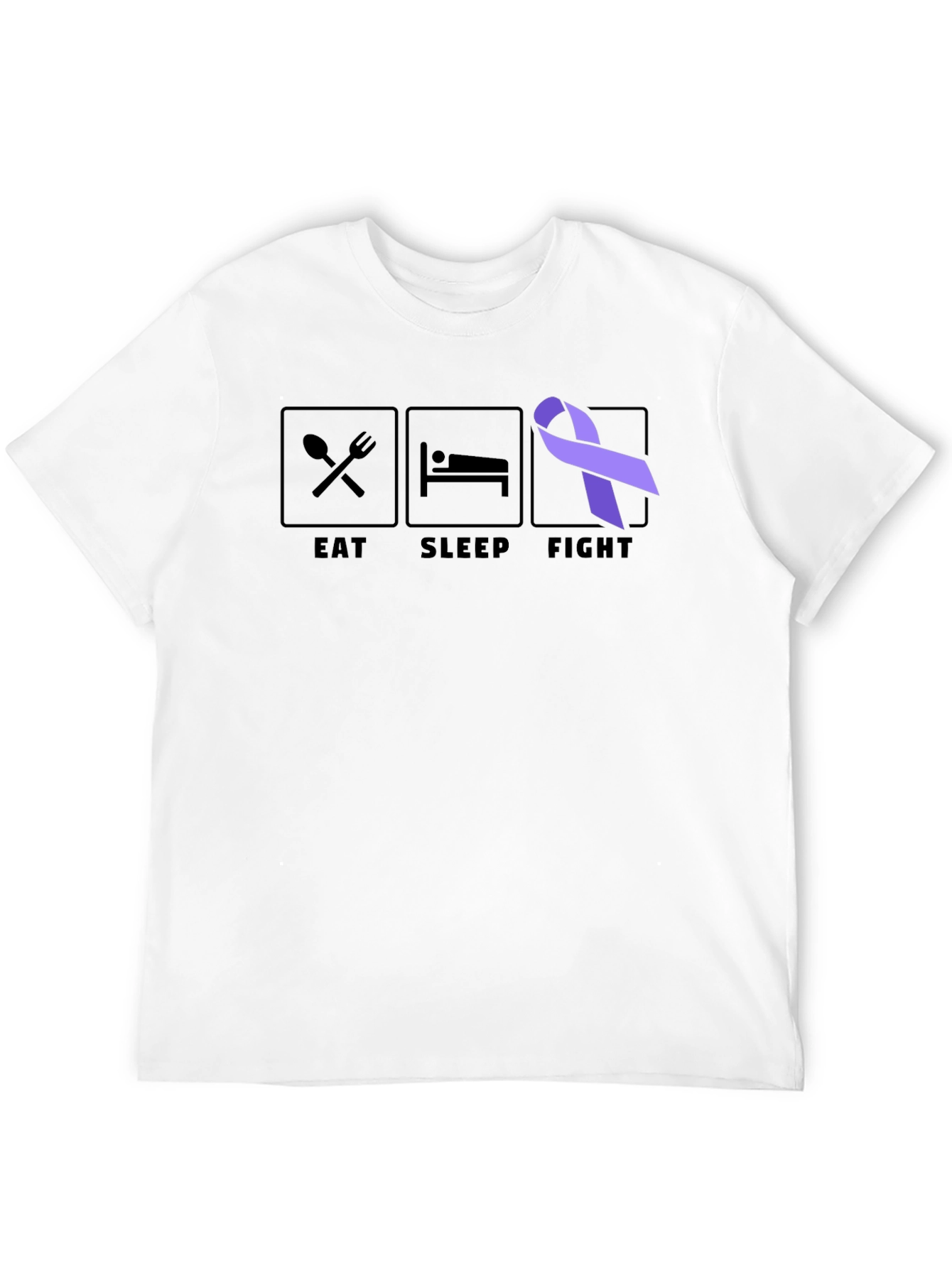 Eat Sleep Fight T-Shirt Cancer Awareness Tee