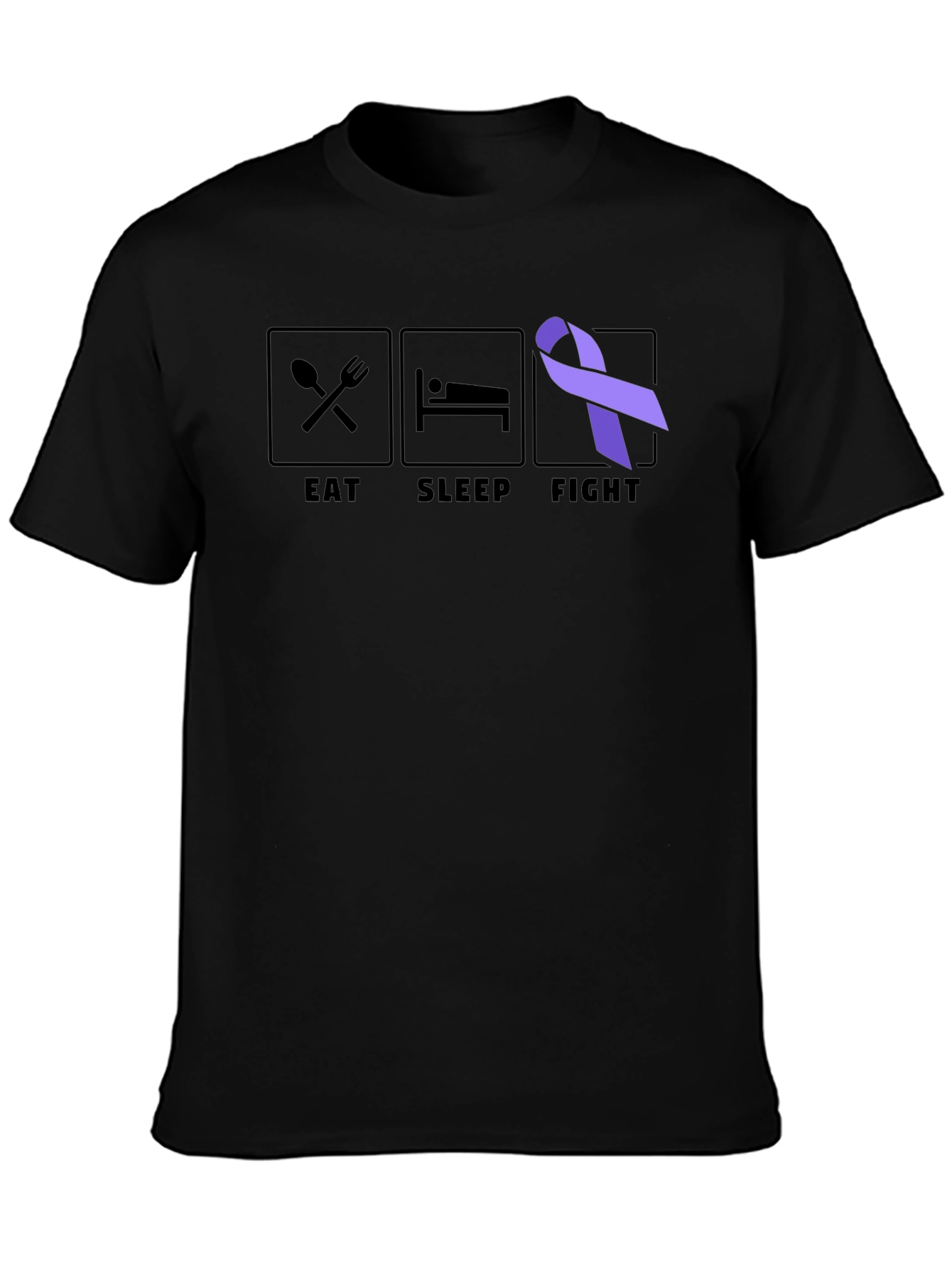 Eat Sleep Fight T-Shirt Cancer Awareness Tee