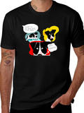 Funny Dog World Domination Graphic T-Shirt