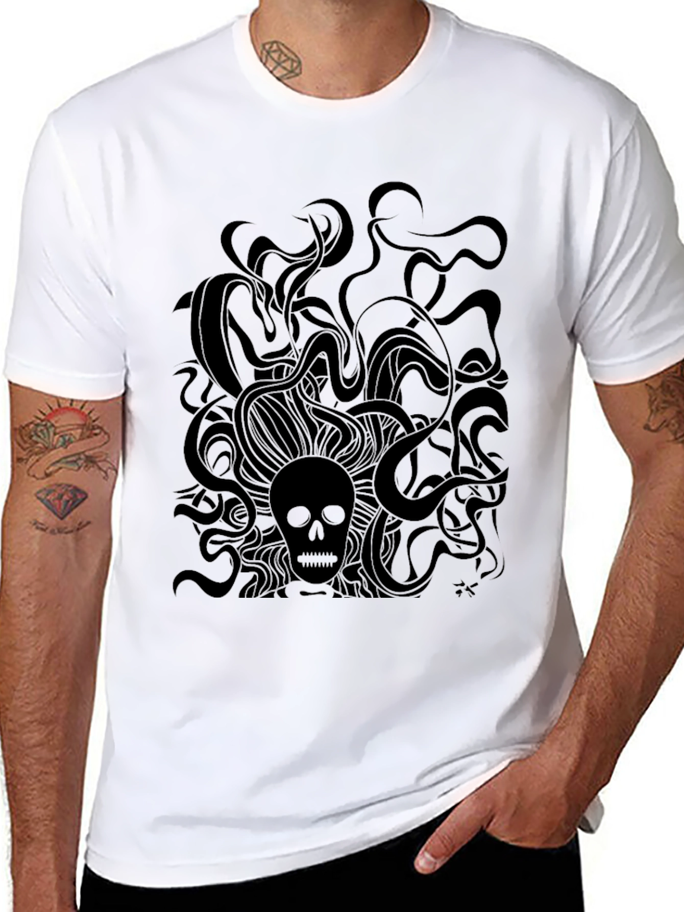 Dark Skull Graphic Tee - Premium Cotton Comfort