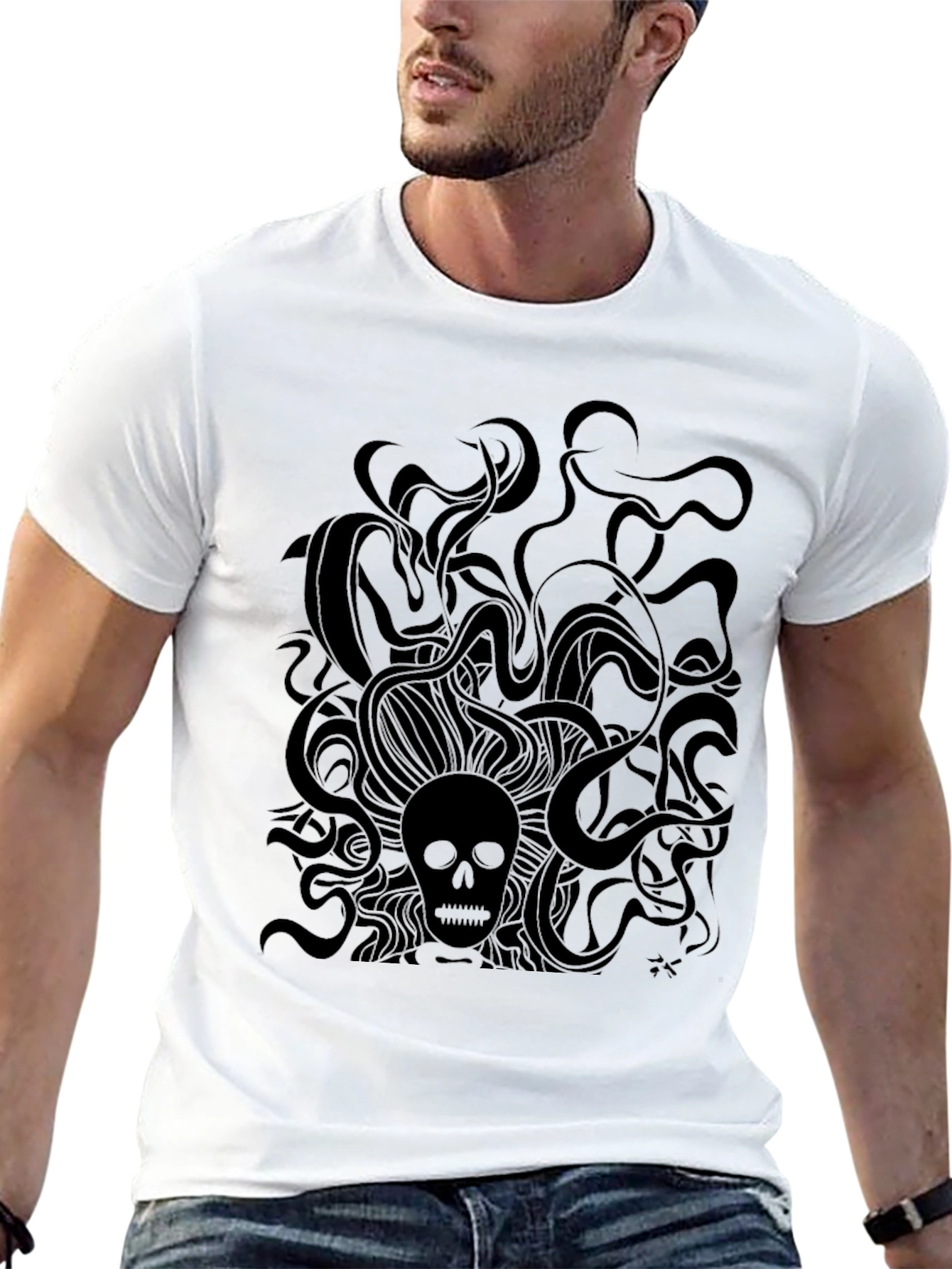 Dark Skull Graphic Tee - Premium Cotton Comfort