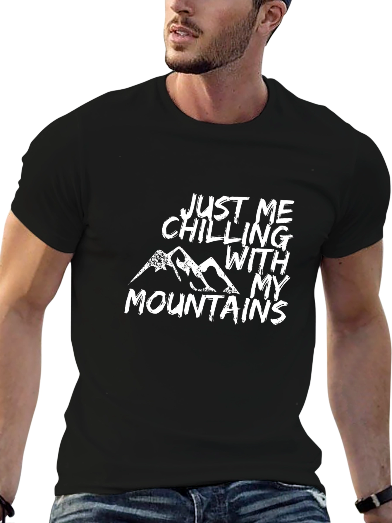 Just Me Chilling With My Mountains Tee