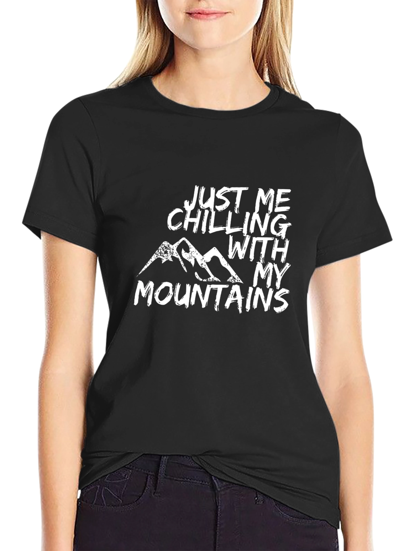 Just Me Chilling With My Mountains Tee