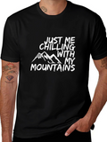 Just Me Chilling With My Mountains Tee