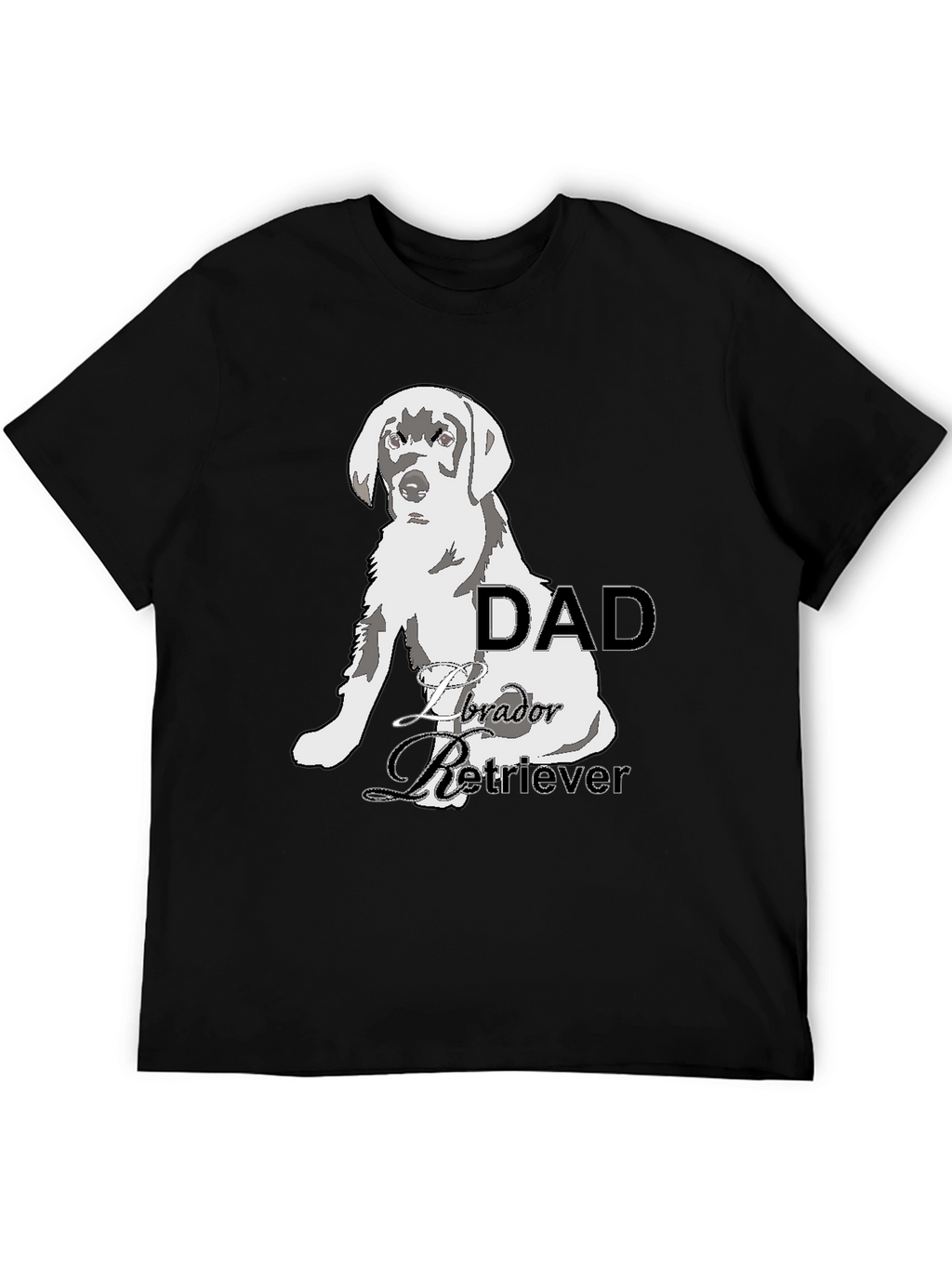 Labrador Dad Black T-Shirt