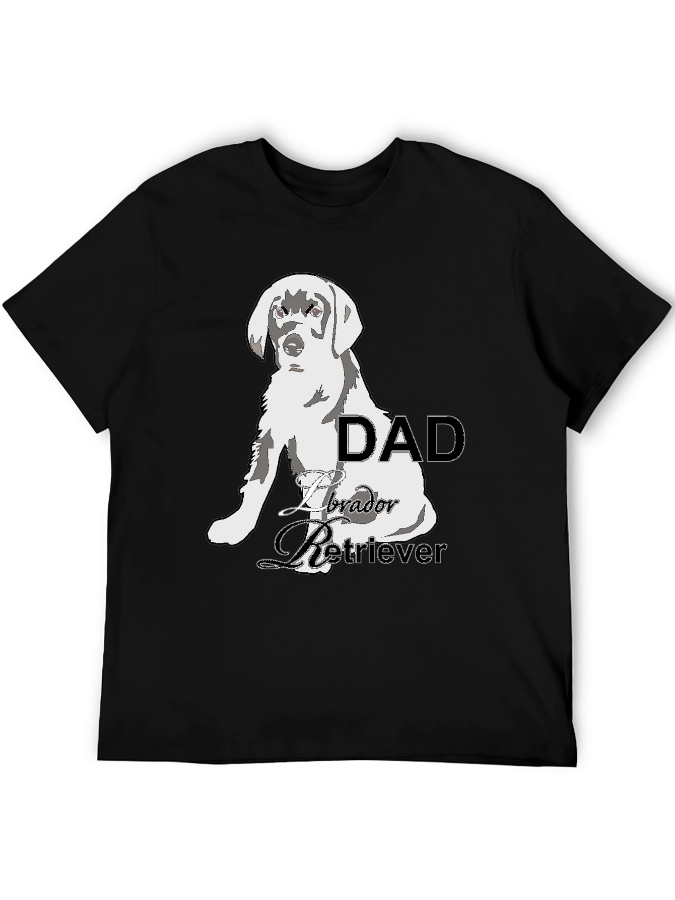 Labrador Dad Black T-Shirt