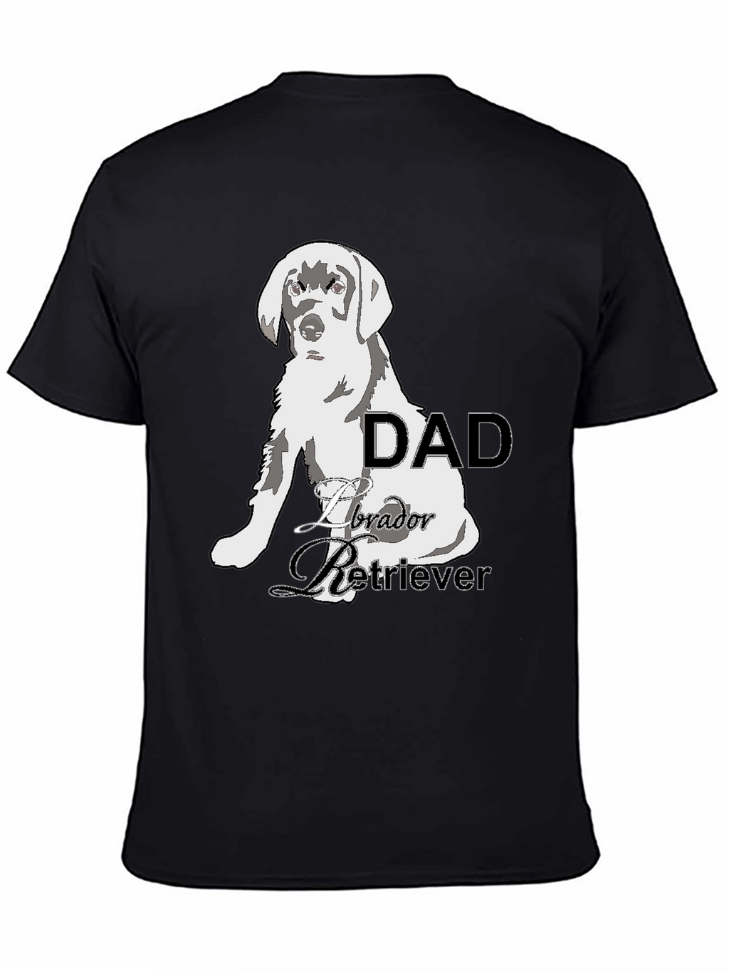 Labrador Dad Black T-Shirt