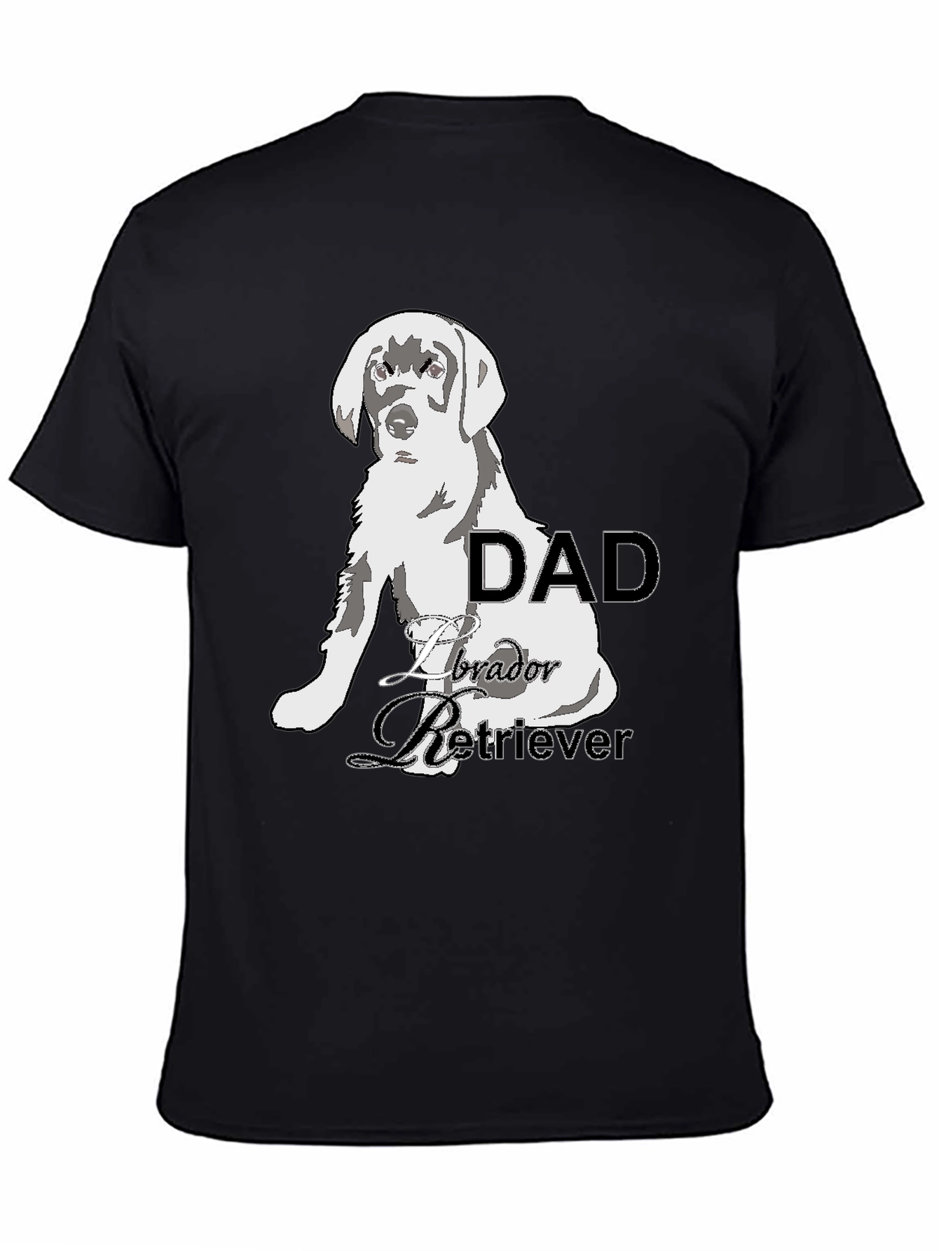 Labrador Dad Black T-Shirt