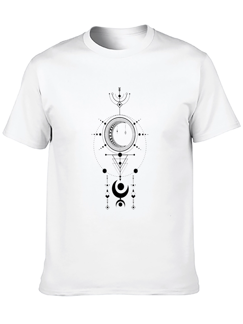 Mystic Moon Graphic Tee - Black Cotton