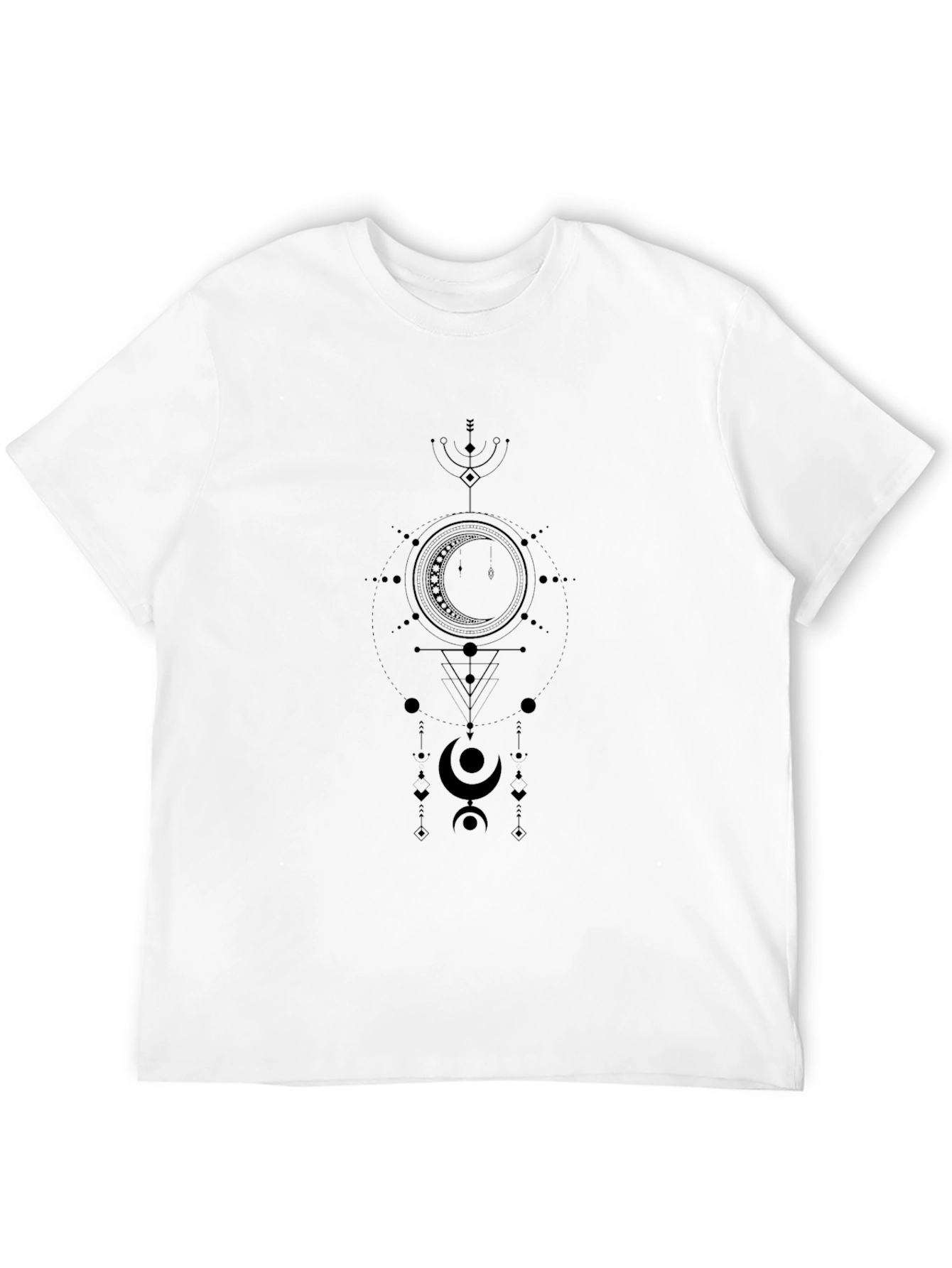 Mystic Moon Graphic Tee - Black Cotton