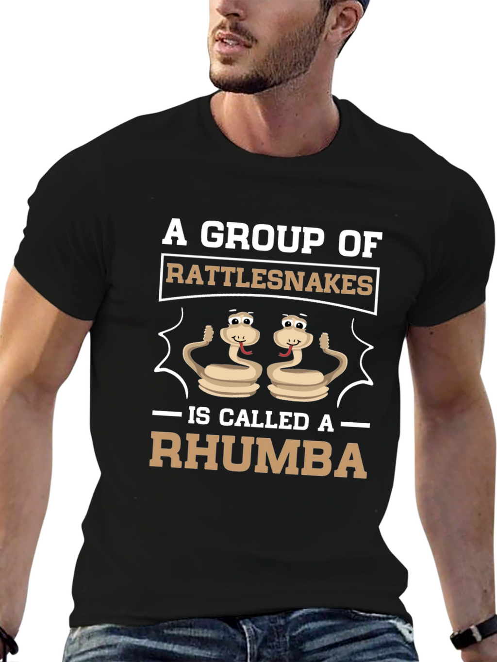 Funny Rattlesnake Rhumba Graphic T-Shirt