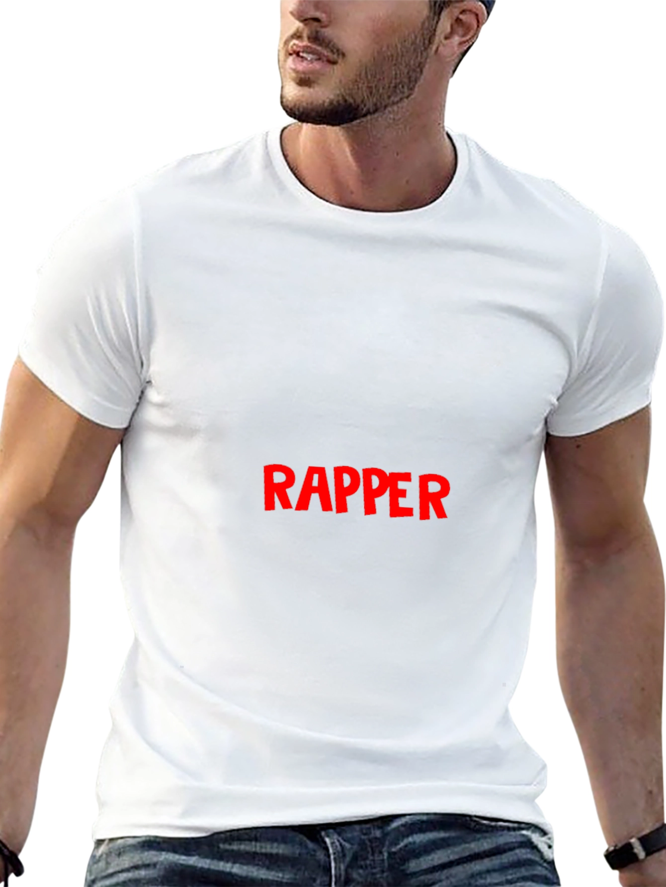 Bold Rapper Graphic Black T-Shirt