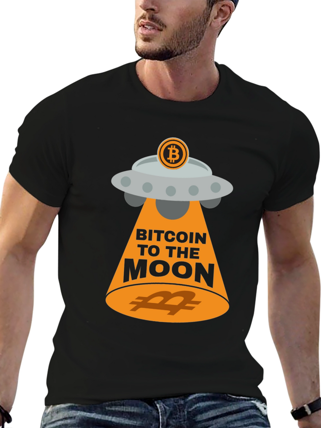 Bitcoin UFO T-Shirt - Crypto to the Moon!