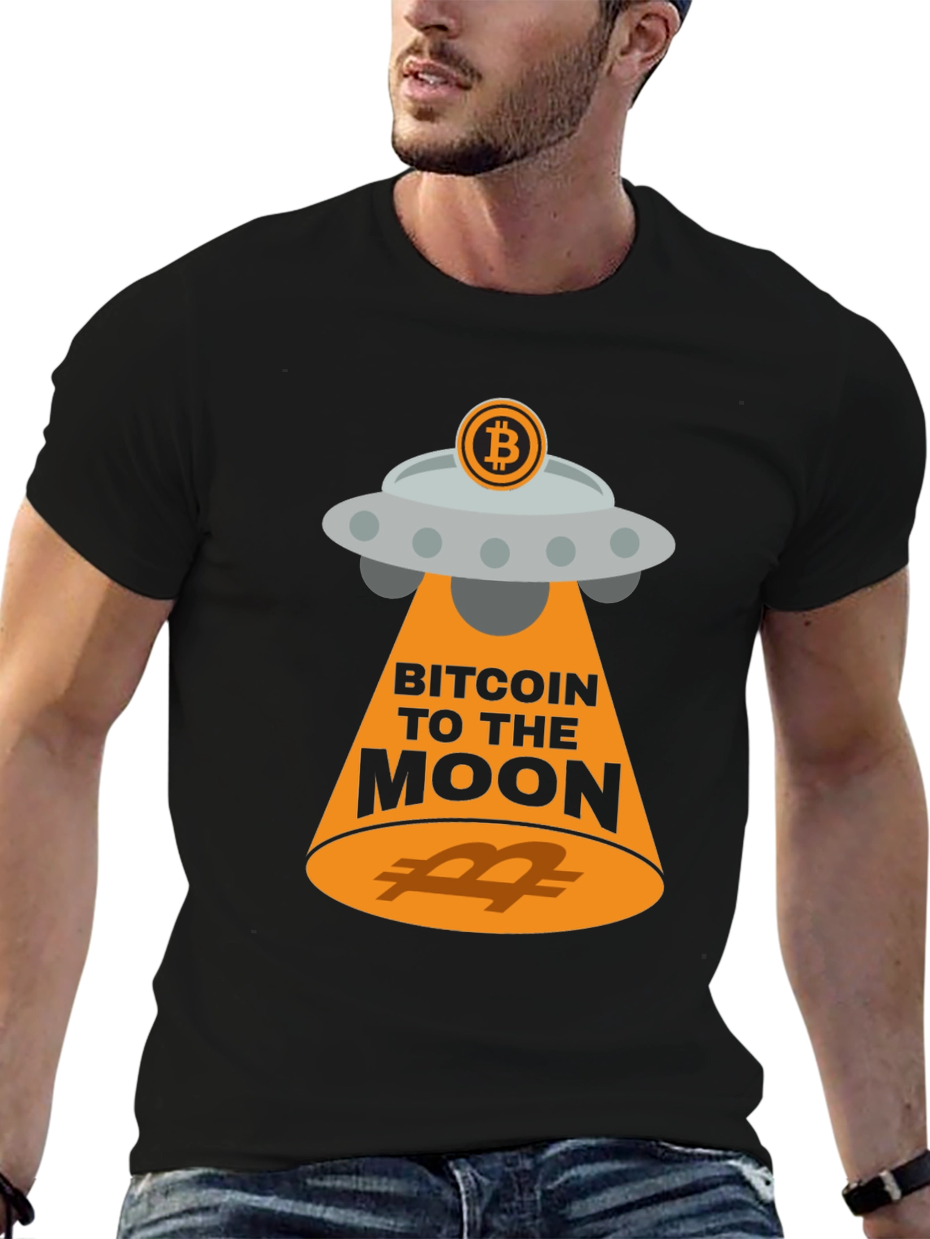 Bitcoin UFO T-Shirt - Crypto to the Moon!