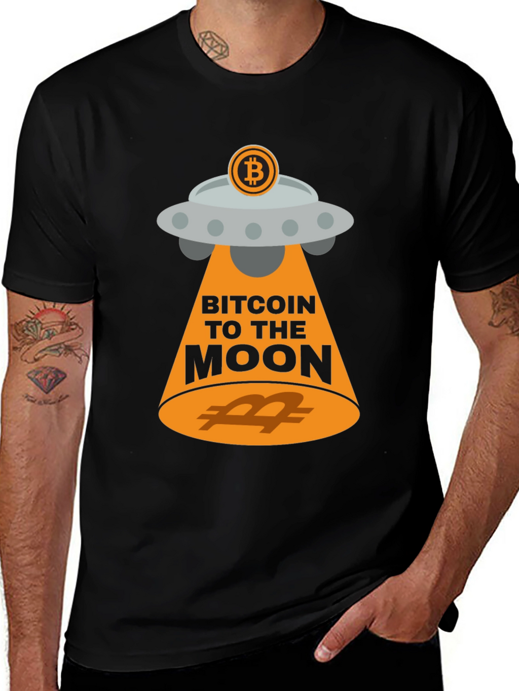 Bitcoin UFO T-Shirt - Crypto to the Moon!
