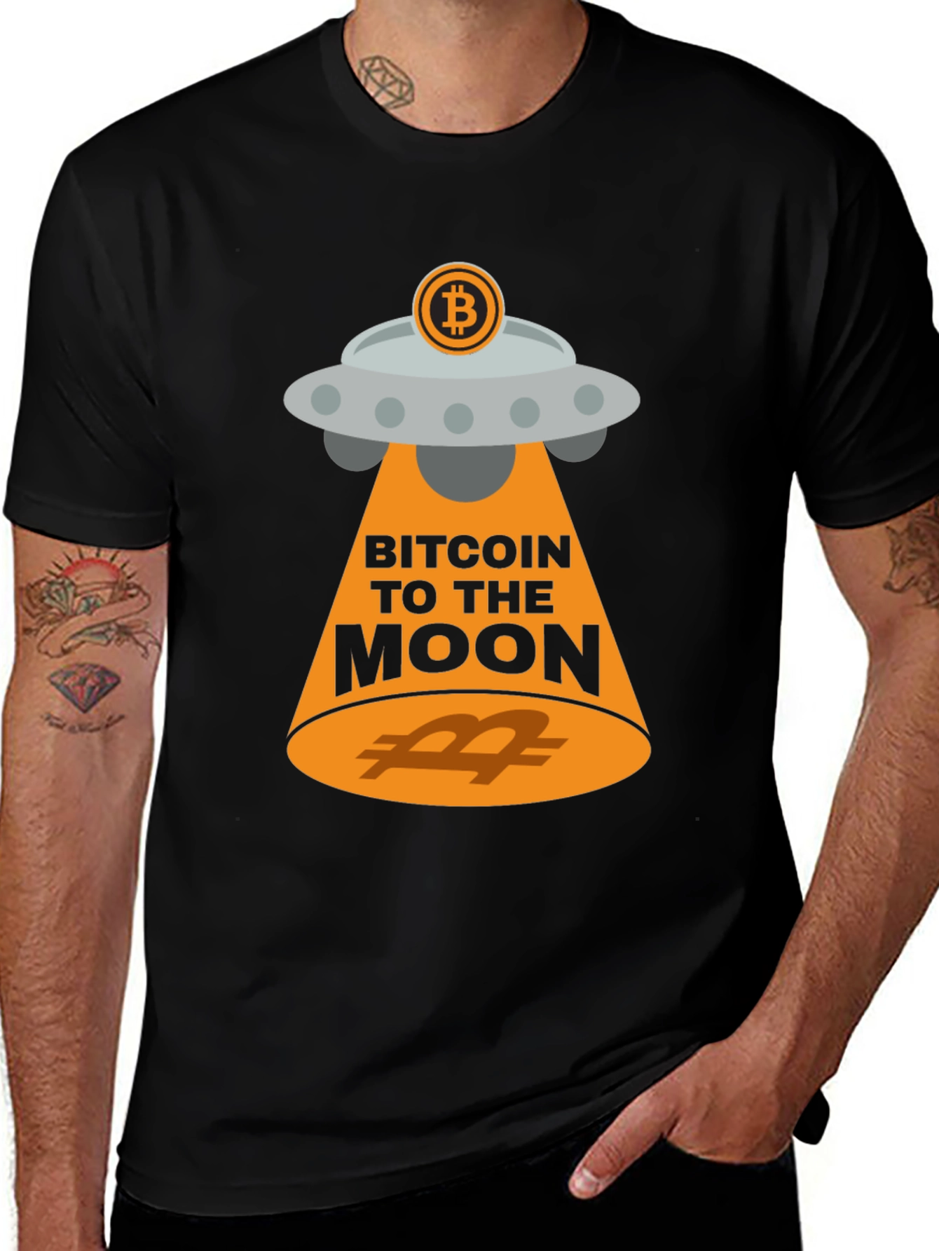 Bitcoin UFO T-Shirt - Crypto to the Moon!