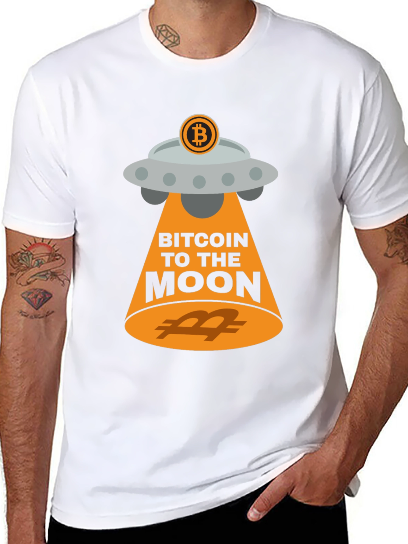 Bitcoin UFO T-Shirt - Crypto to the Moon!