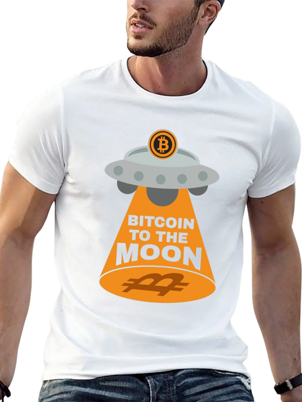 Bitcoin UFO T-Shirt - Crypto to the Moon!