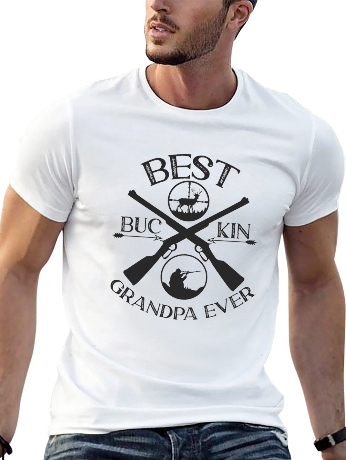 Best Buckin Grandpa Ever Mens T-Shirt