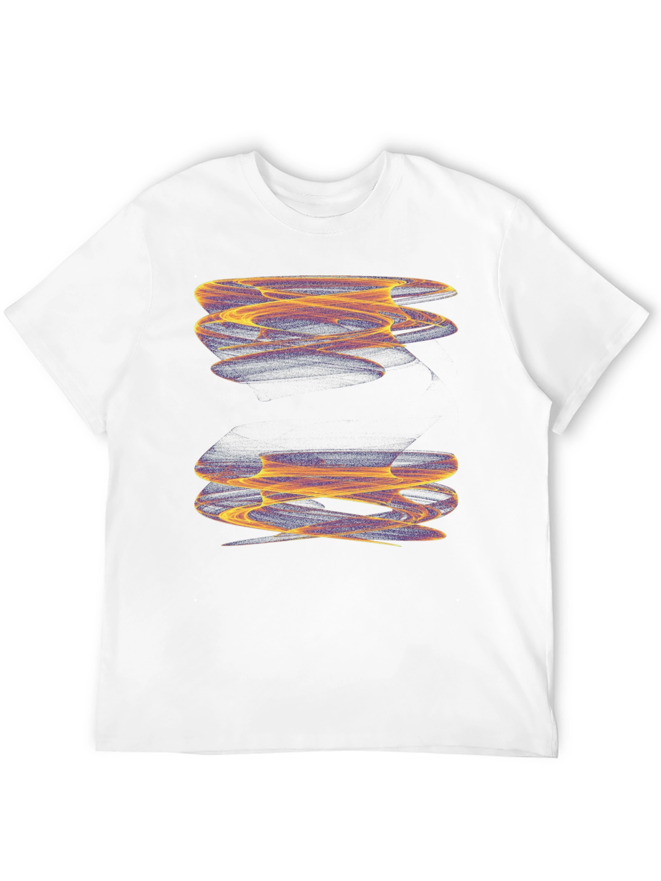 Abstract Swirl Graphic Black T-Shirt