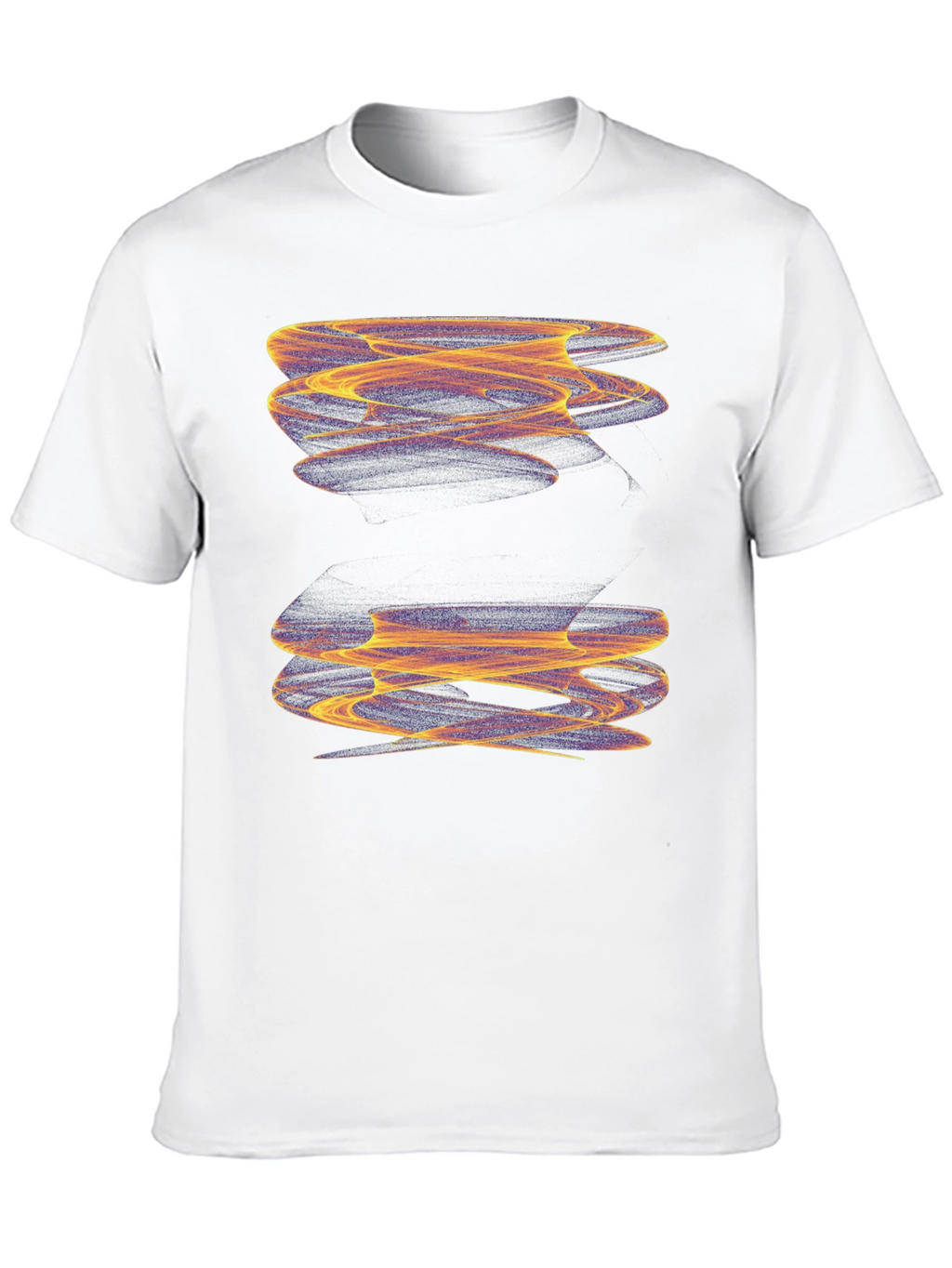 Abstract Swirl Graphic Black T-Shirt