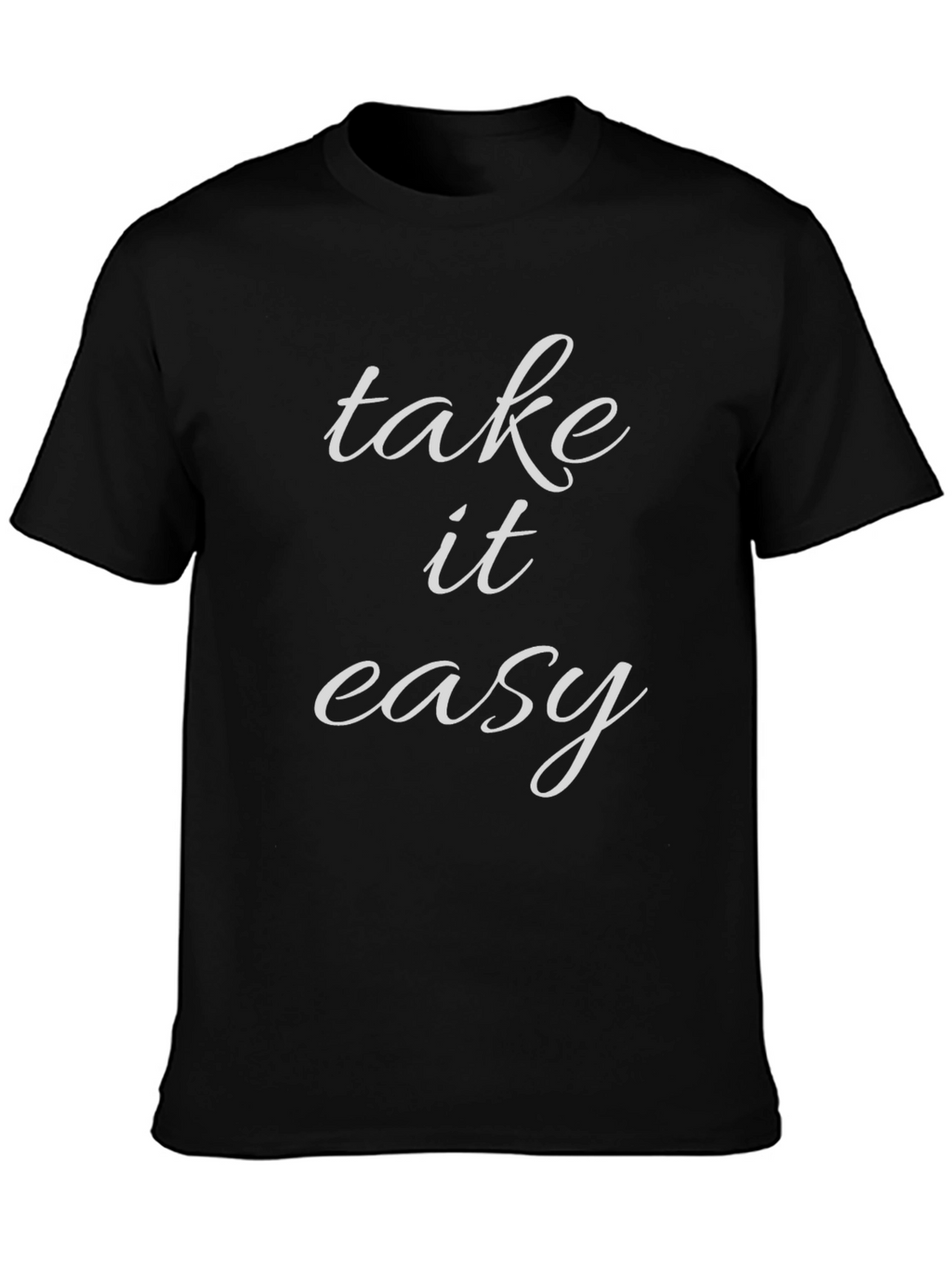 Take It Easy Graphic Tee - Black Cotton T-Shirt