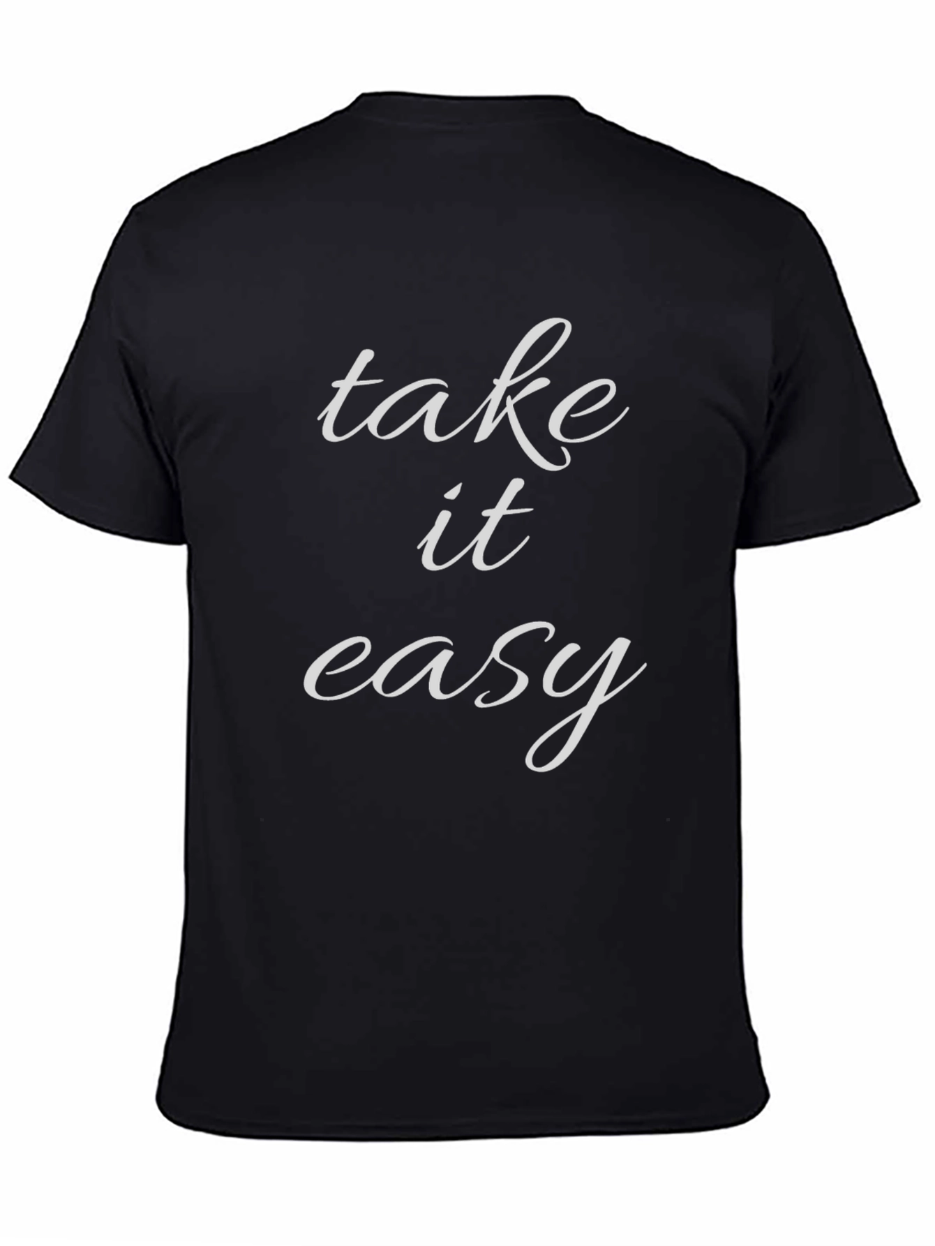 Take It Easy Graphic Tee - Black Cotton T-Shirt