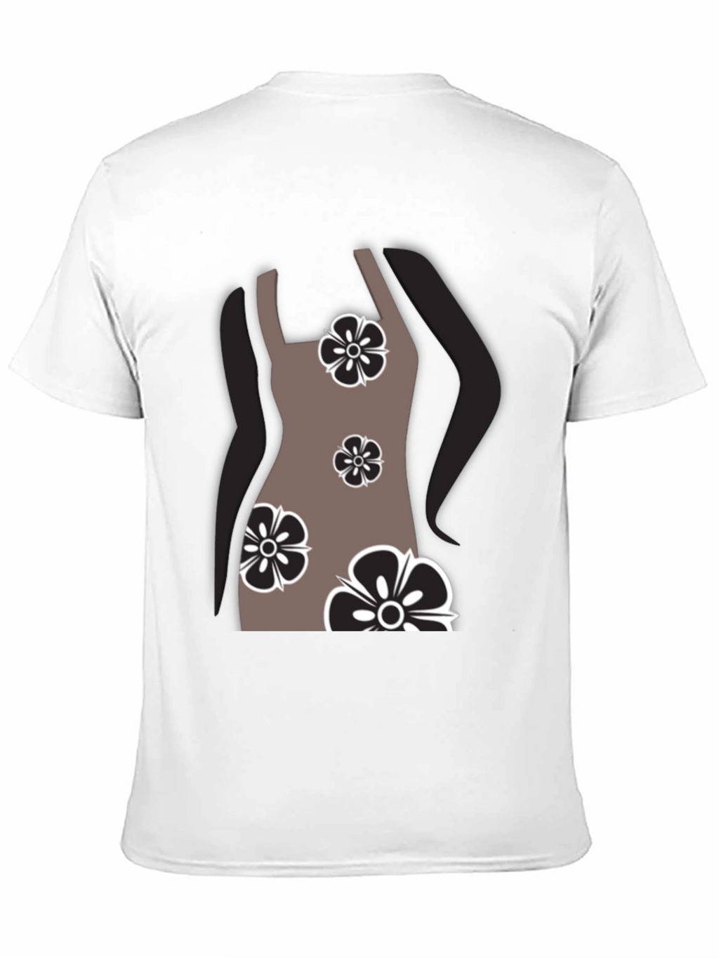 Floral Dress Graphic T-Shirt - Stylish Casual Wear