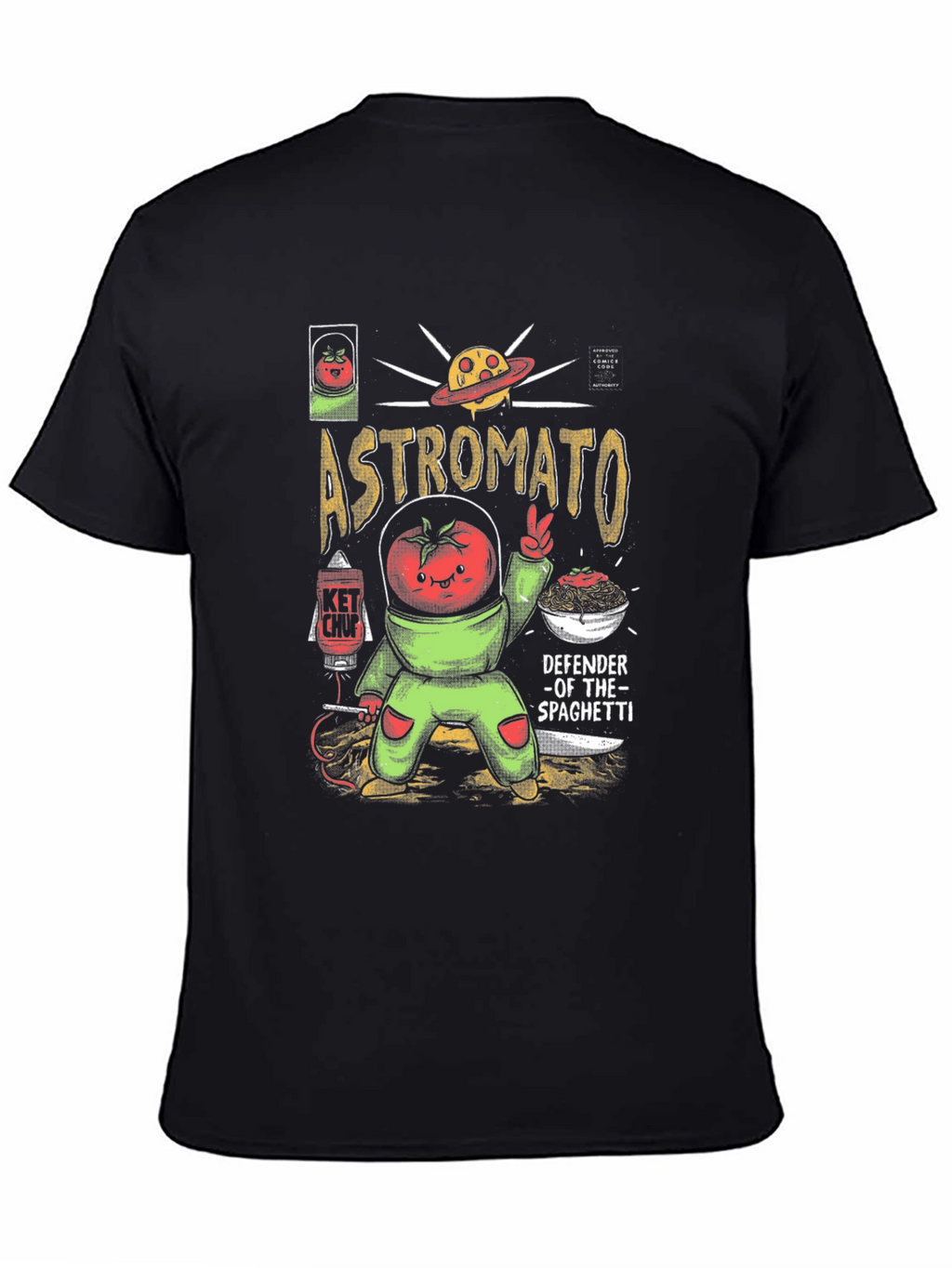 Astromato T-Shirt: Defender of Spaghetti