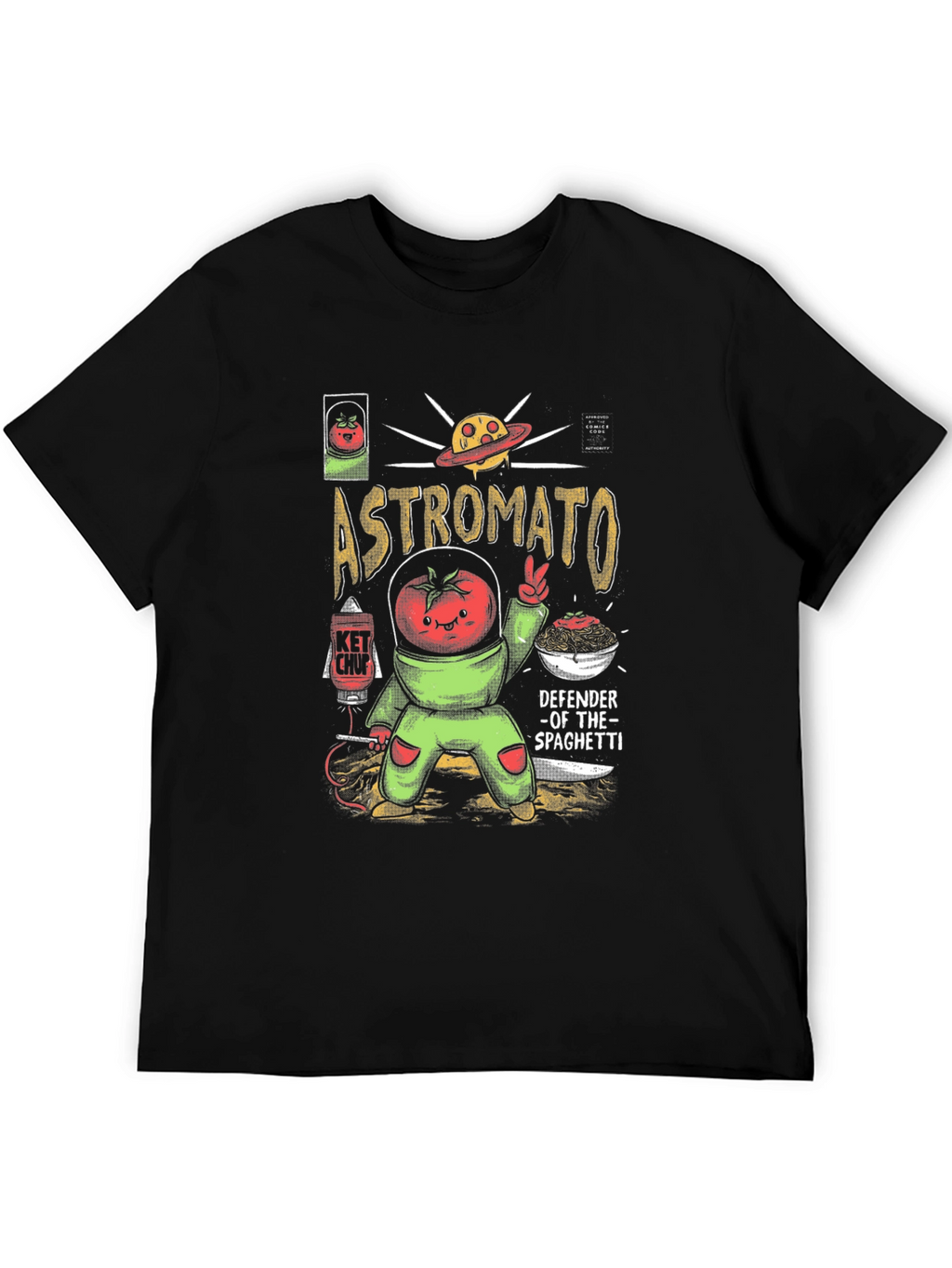 Astromato T-Shirt: Defender of Spaghetti