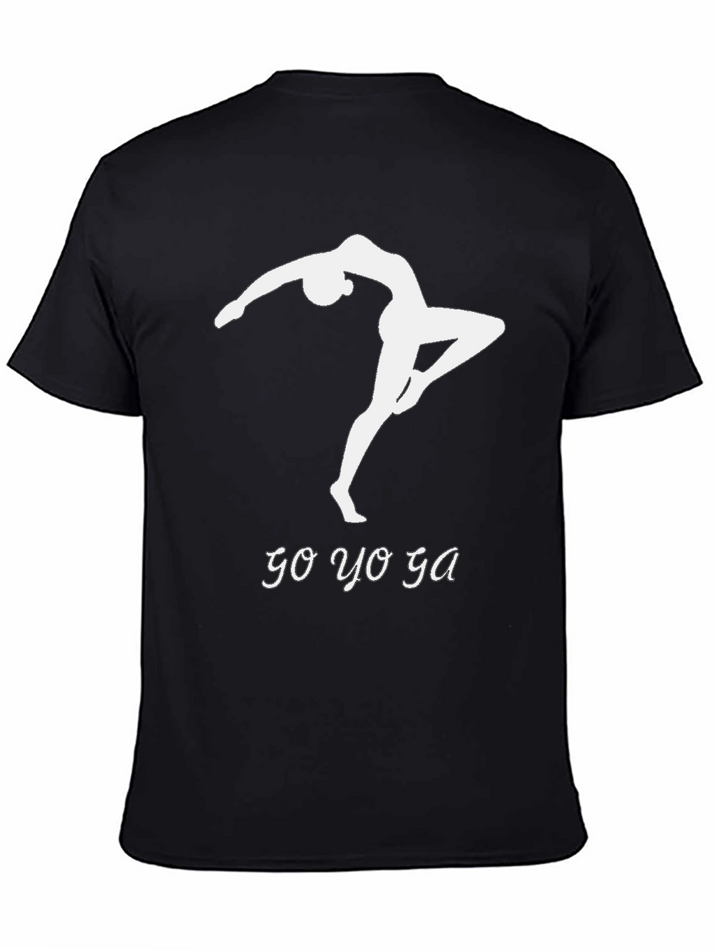 Go Yoga T-Shirt Black Cotton Modern Fit
