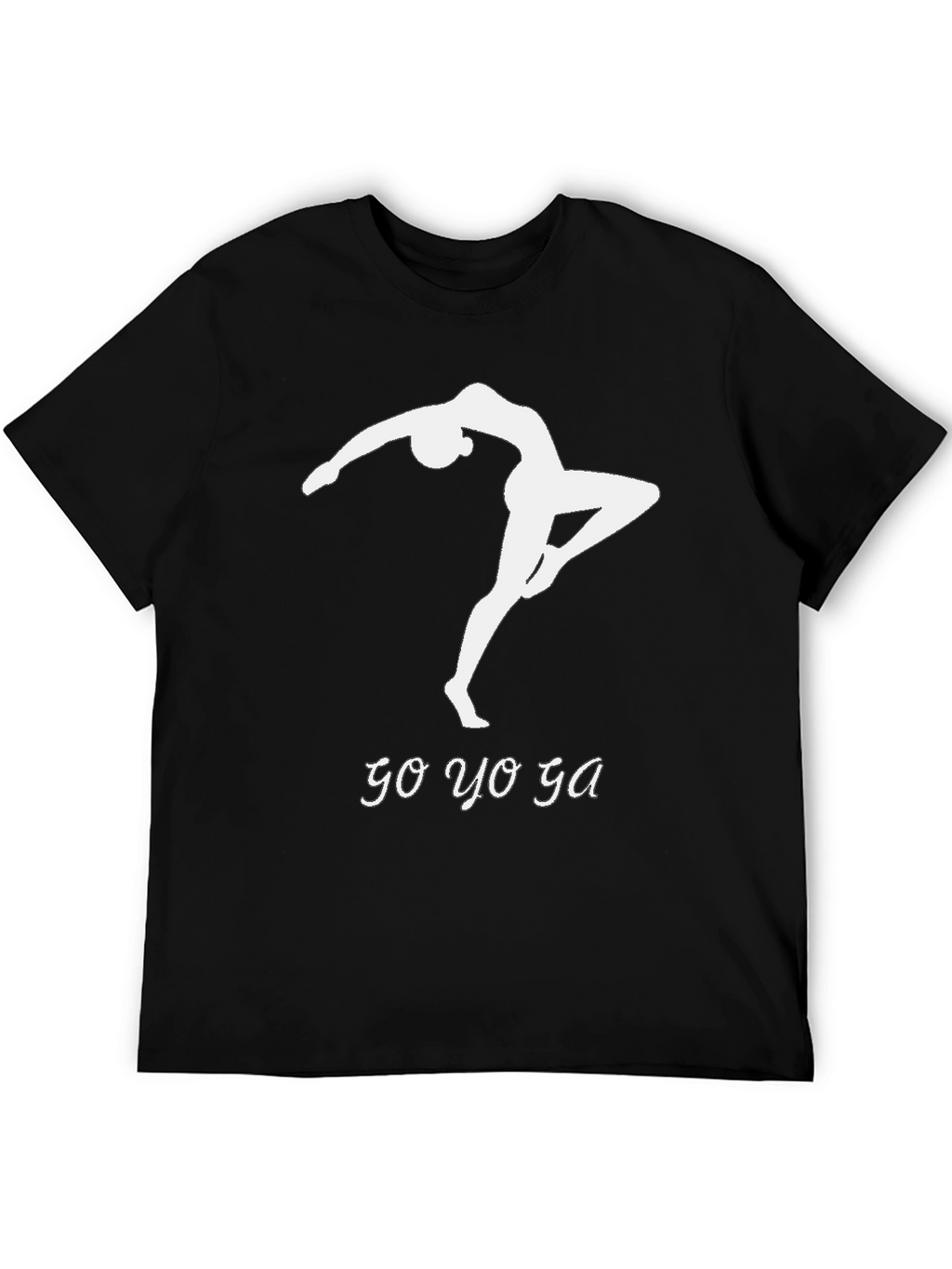 Go Yoga T-Shirt Black Cotton Modern Fit