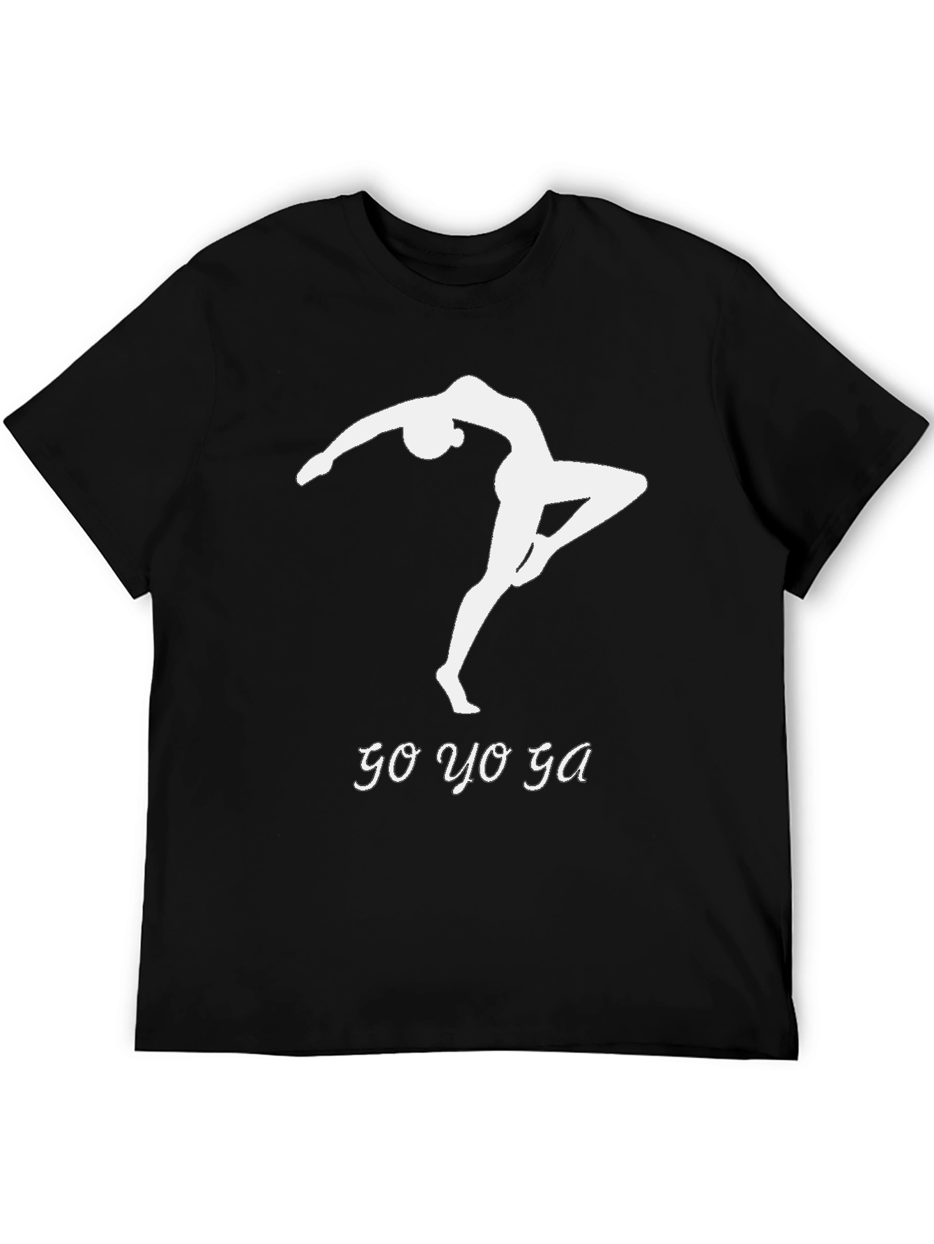 Go Yoga T-Shirt Black Cotton Modern Fit