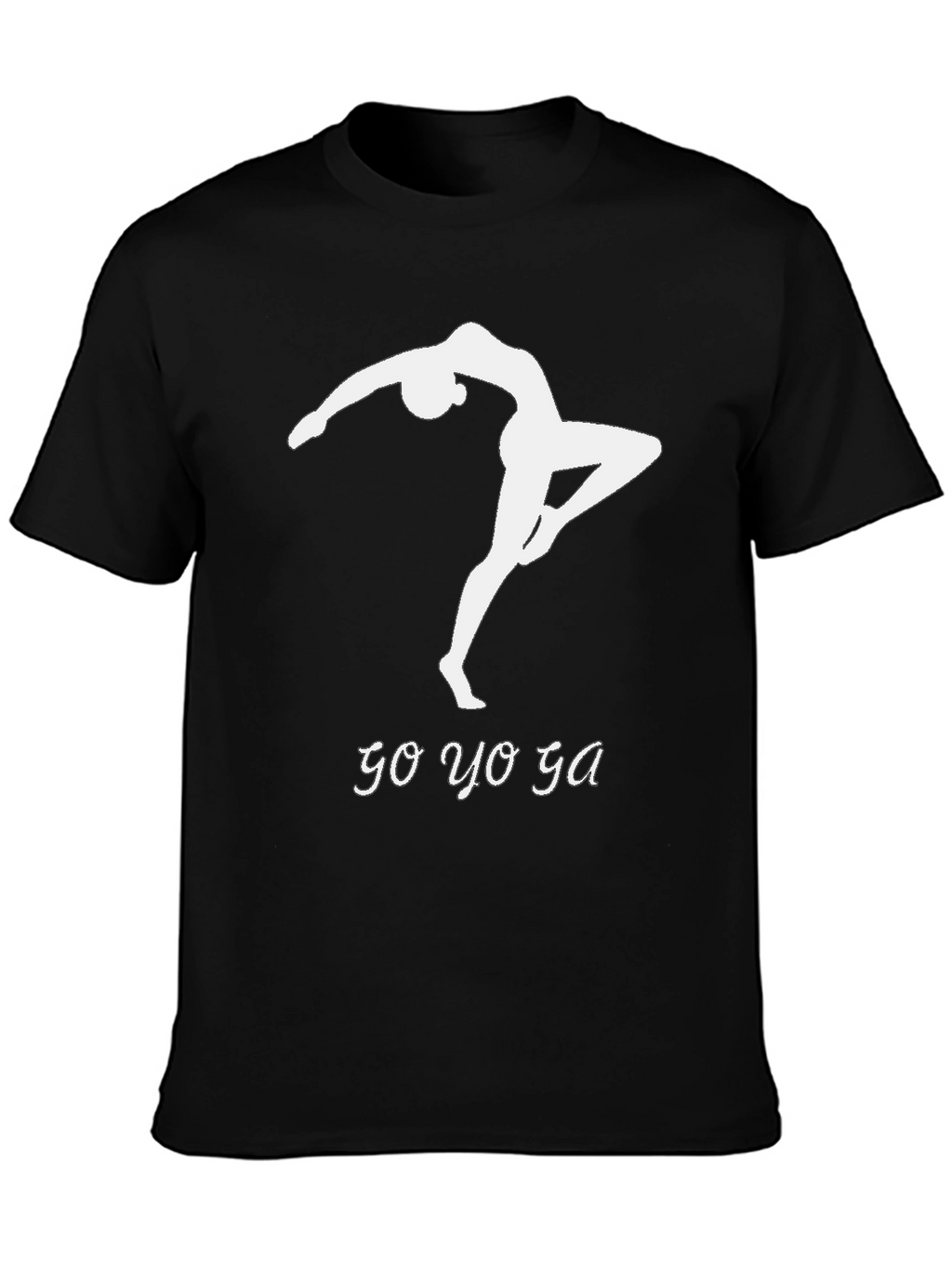 Go Yoga T-Shirt Black Cotton Modern Fit