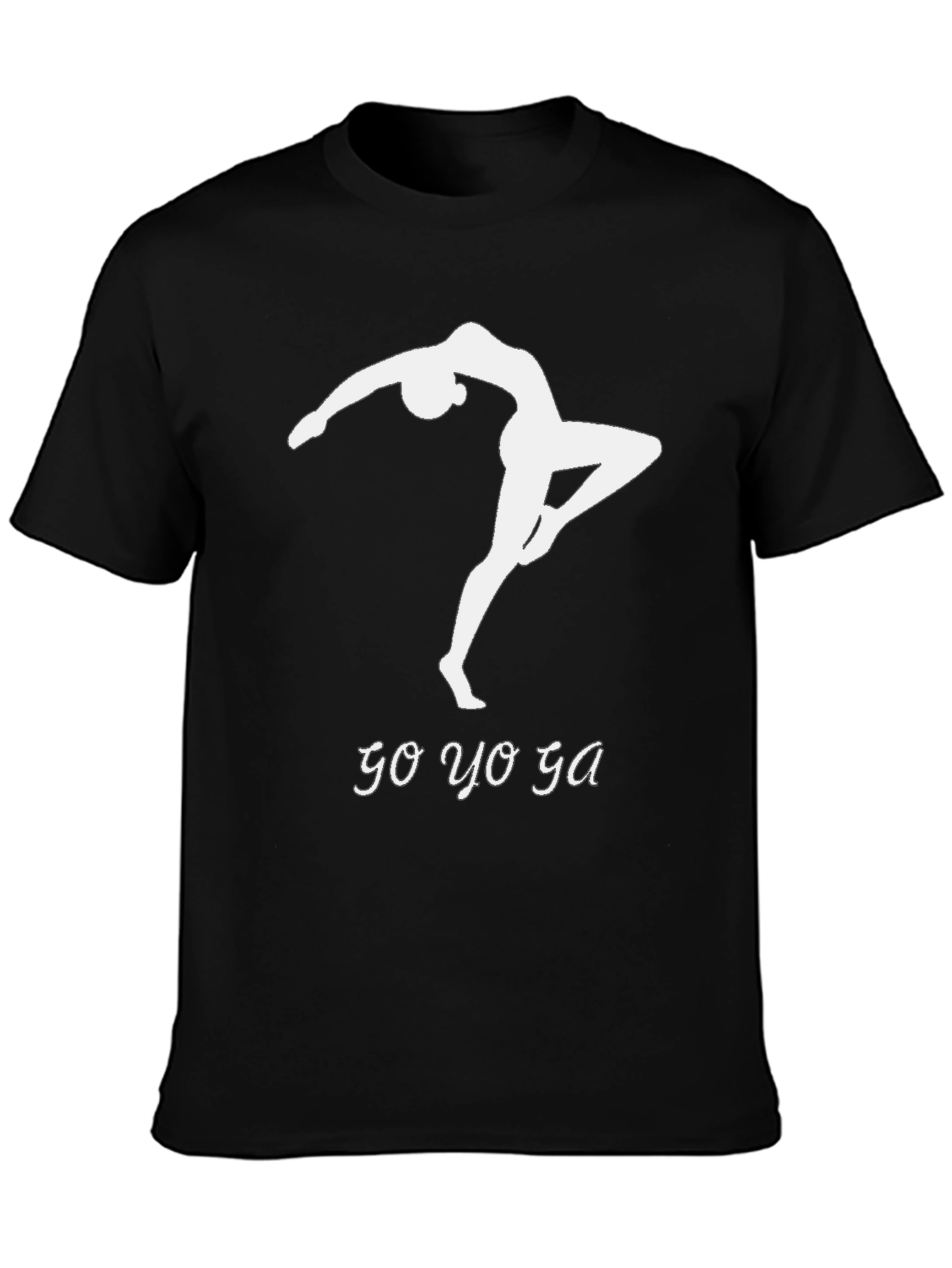 Go Yoga T-Shirt Black Cotton Modern Fit